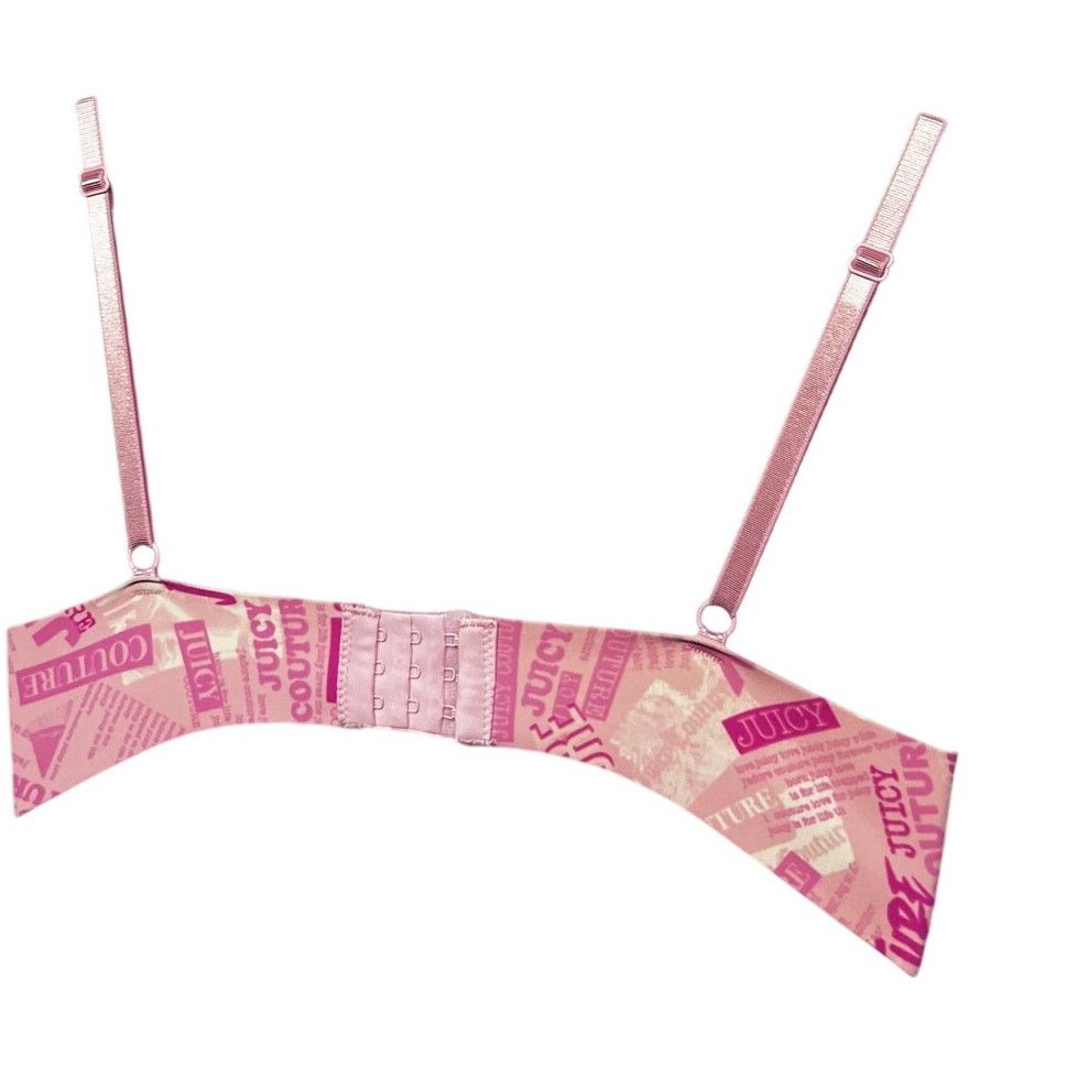 Juicy Couture Juicy Couture Pink Underwire Pushup Padded Bra 36C Spell Out Size ONE SIZE - 4 Thumbnail