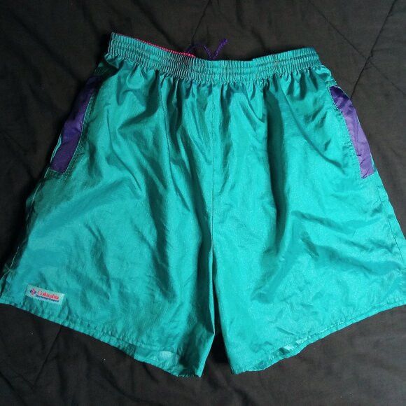 Columbia Vintage 90s Columbia Wind Shorts Women Teal Size 32" / US 10 / IT 46 - 1 Thumbnail