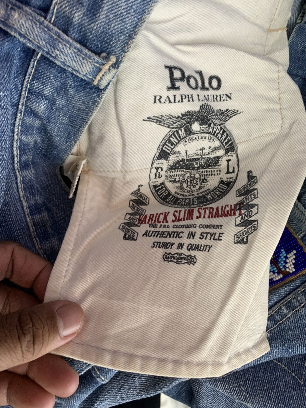 Polo Ralph Lauren VINTAGE 90’S POLO RALPH LAUREN PAINTER JEANS VARICK SLIM Size US 33 - 10 Thumbnail