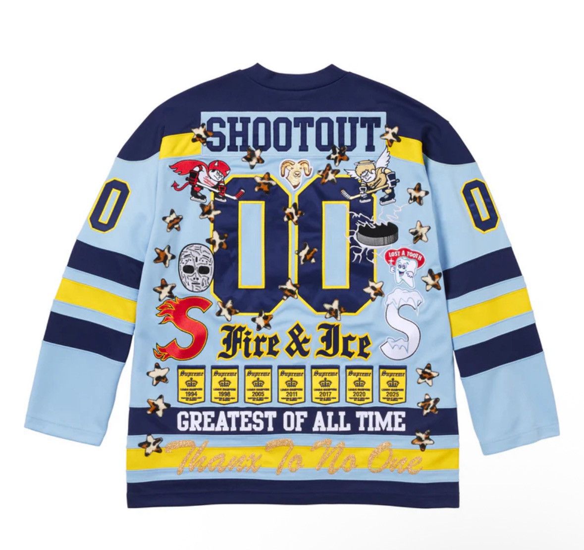 Supreme Supreme fire & ice hockey jersey (LIGHT BLUE) (M) Size US M / EU 48-50 / 2 - 6 Thumbnail