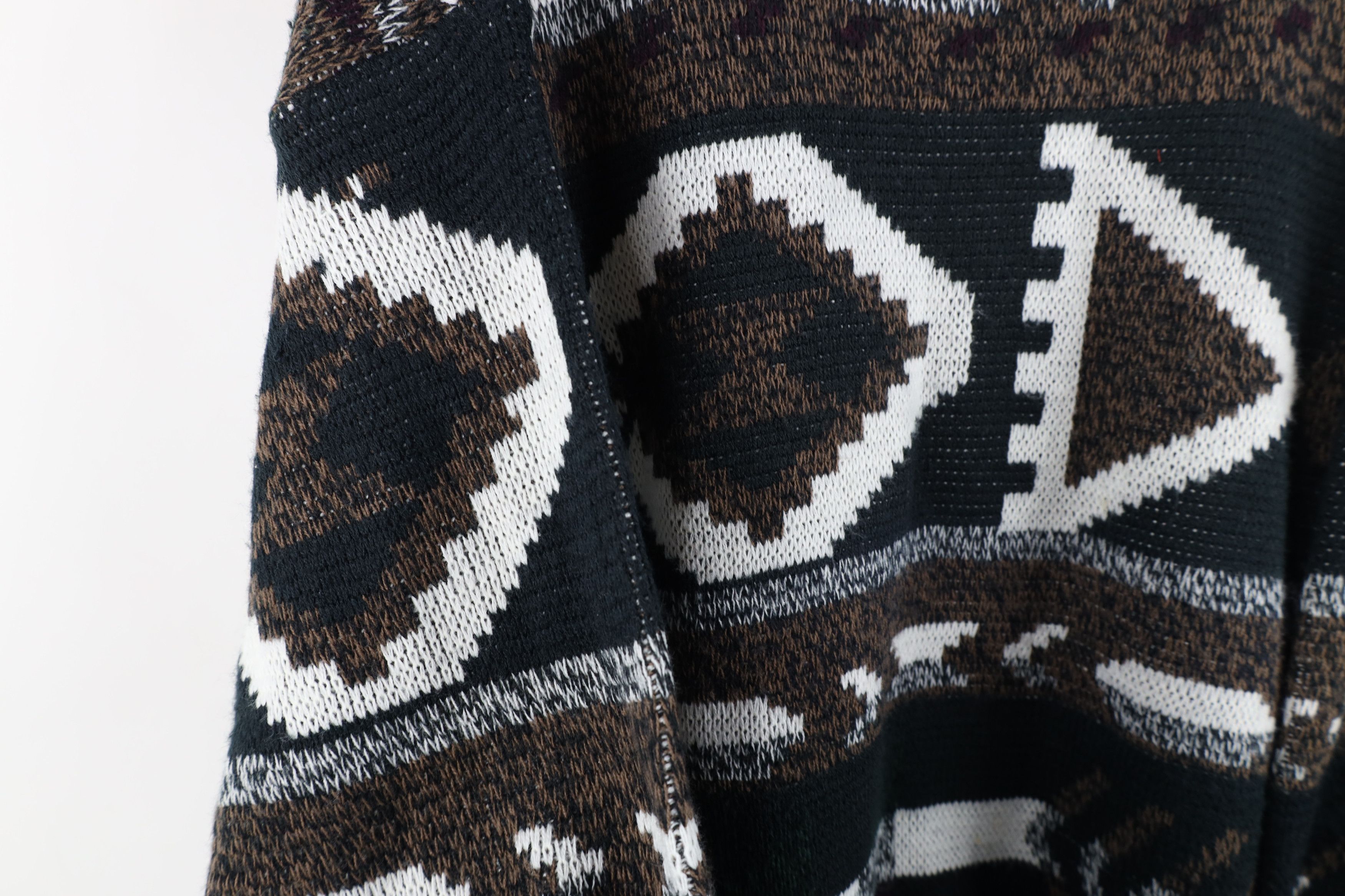 Vintage Vintage 90s Streetwear Southwestern Knit Crewneck Sweater Size US L / EU 52-54 / 3 - 5 Thumbnail