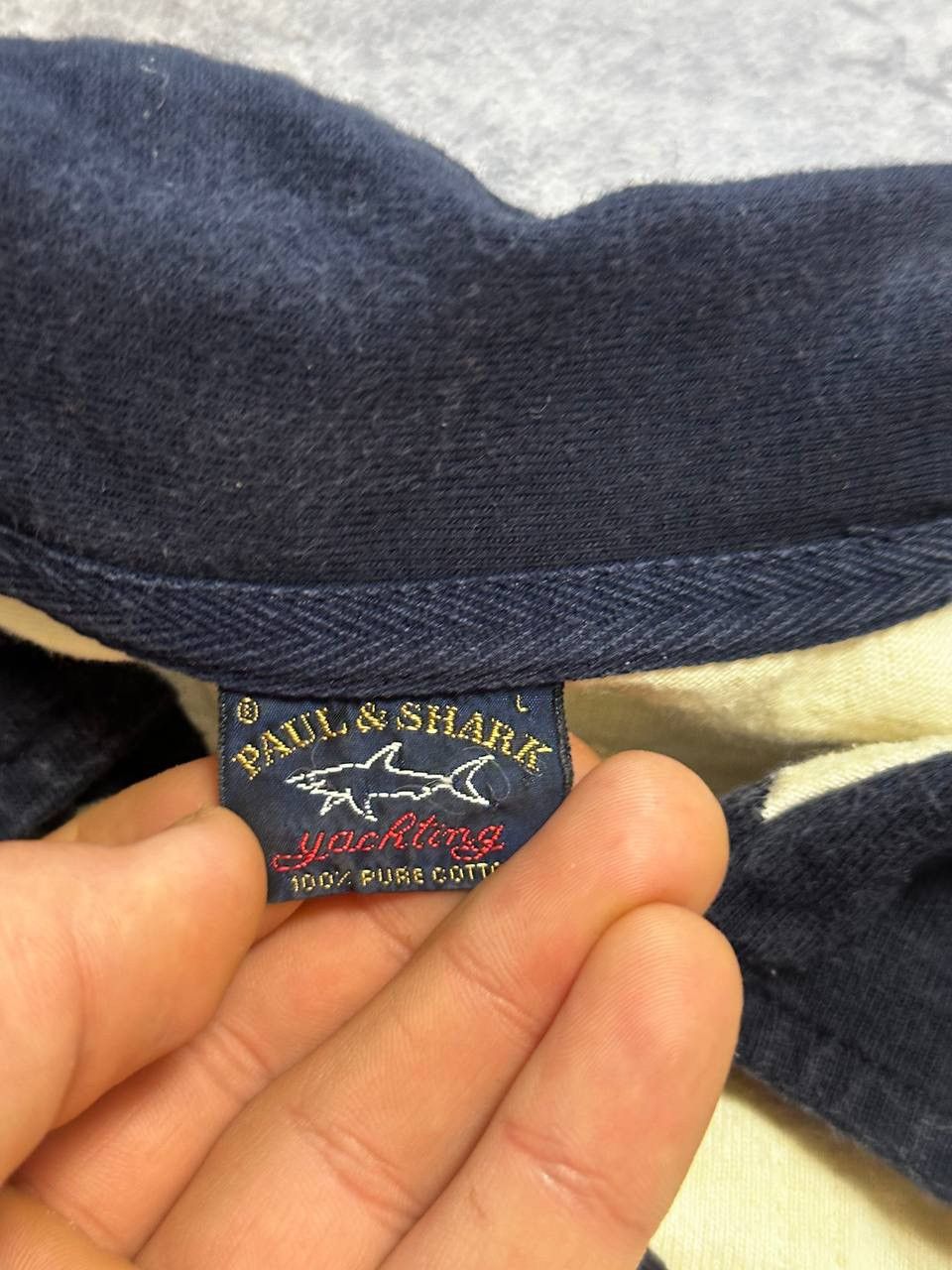 Paul & Shark × Vintage Vintage Paul Shark Rugby Polo Shirt 90s Size US L / EU 52-54 / 3 - 8 Thumbnail