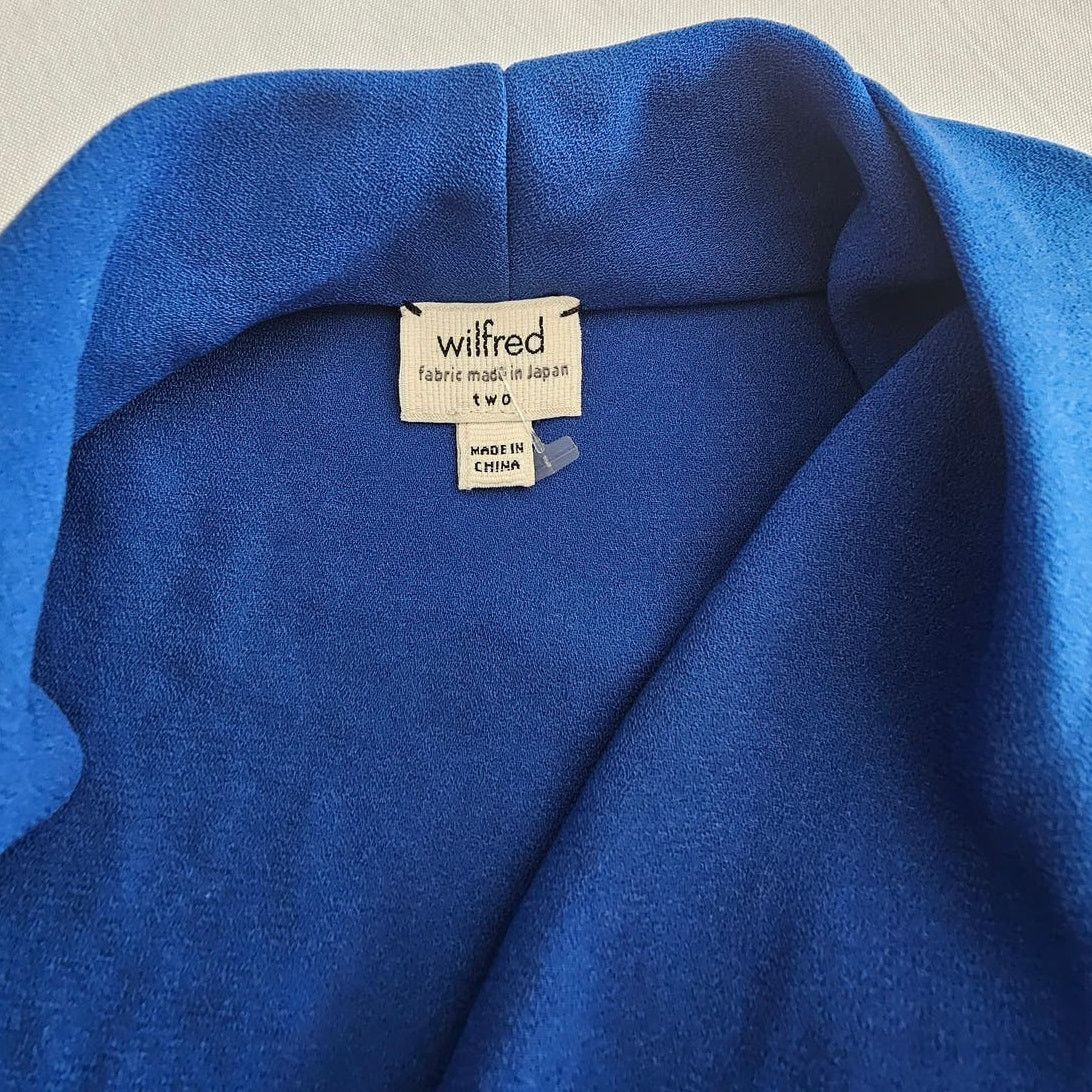 Aritzia EUC Wilfred Aritzia Franca Wrap Royal Blue Mini Dress 2 Size XS / US 0-2 / IT 36-38 - 10 Thumbnail