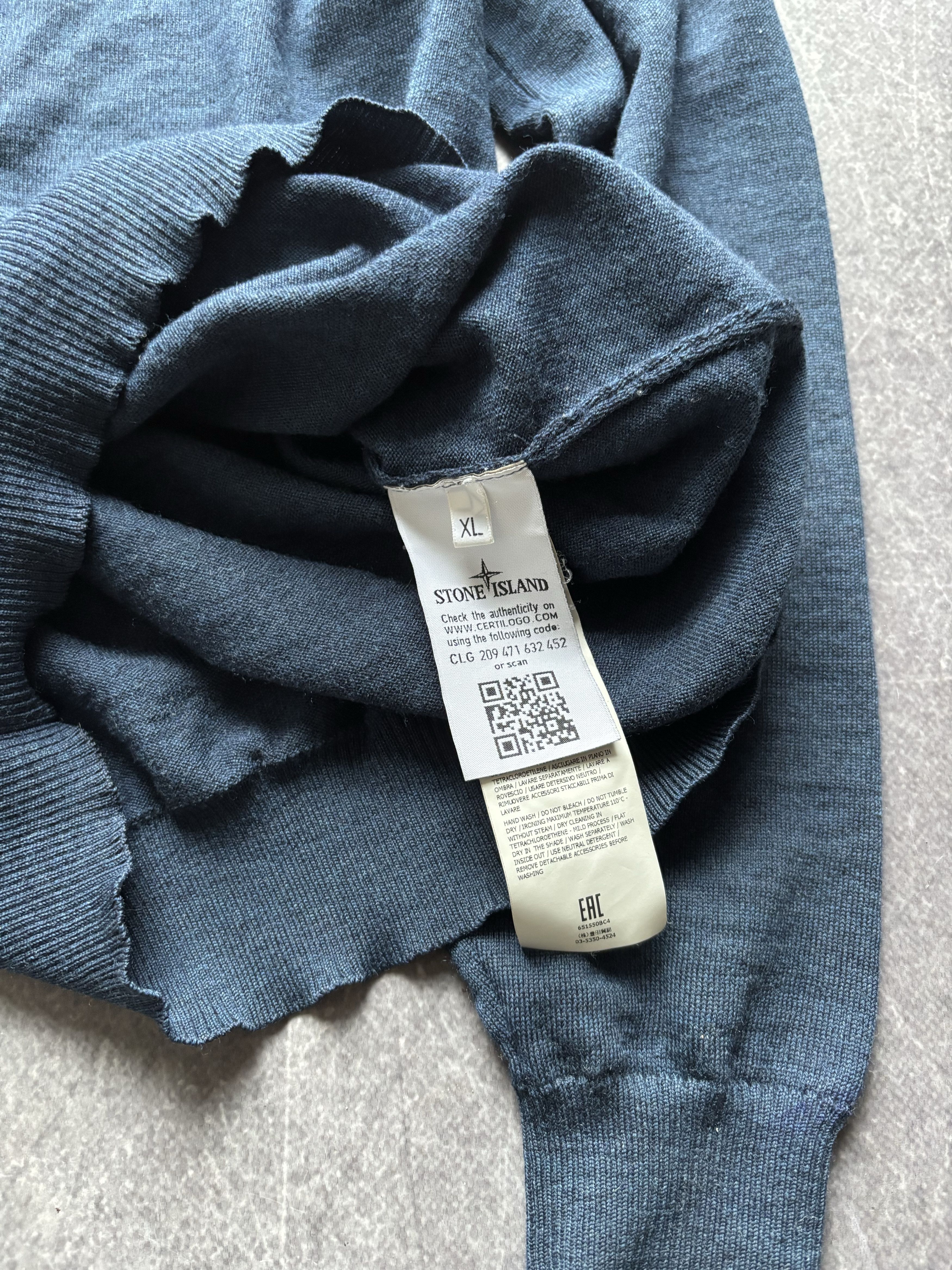 Stone Island Vintage Stone Island Pullover Wool Sweater Mens Authentic Size US XL / EU 56 / 4 - 9 Thumbnail