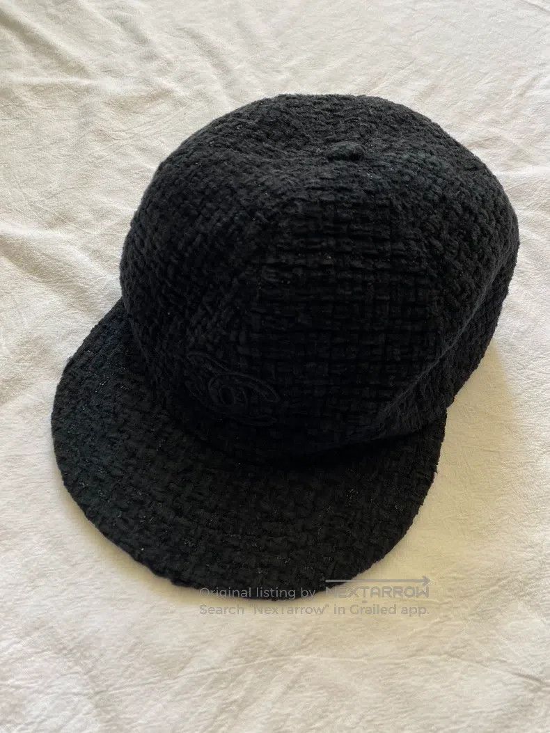 Chanel Chanel SizeM 22B black soft tweed baseball cap Size ONE SIZE - 1 Thumbnail