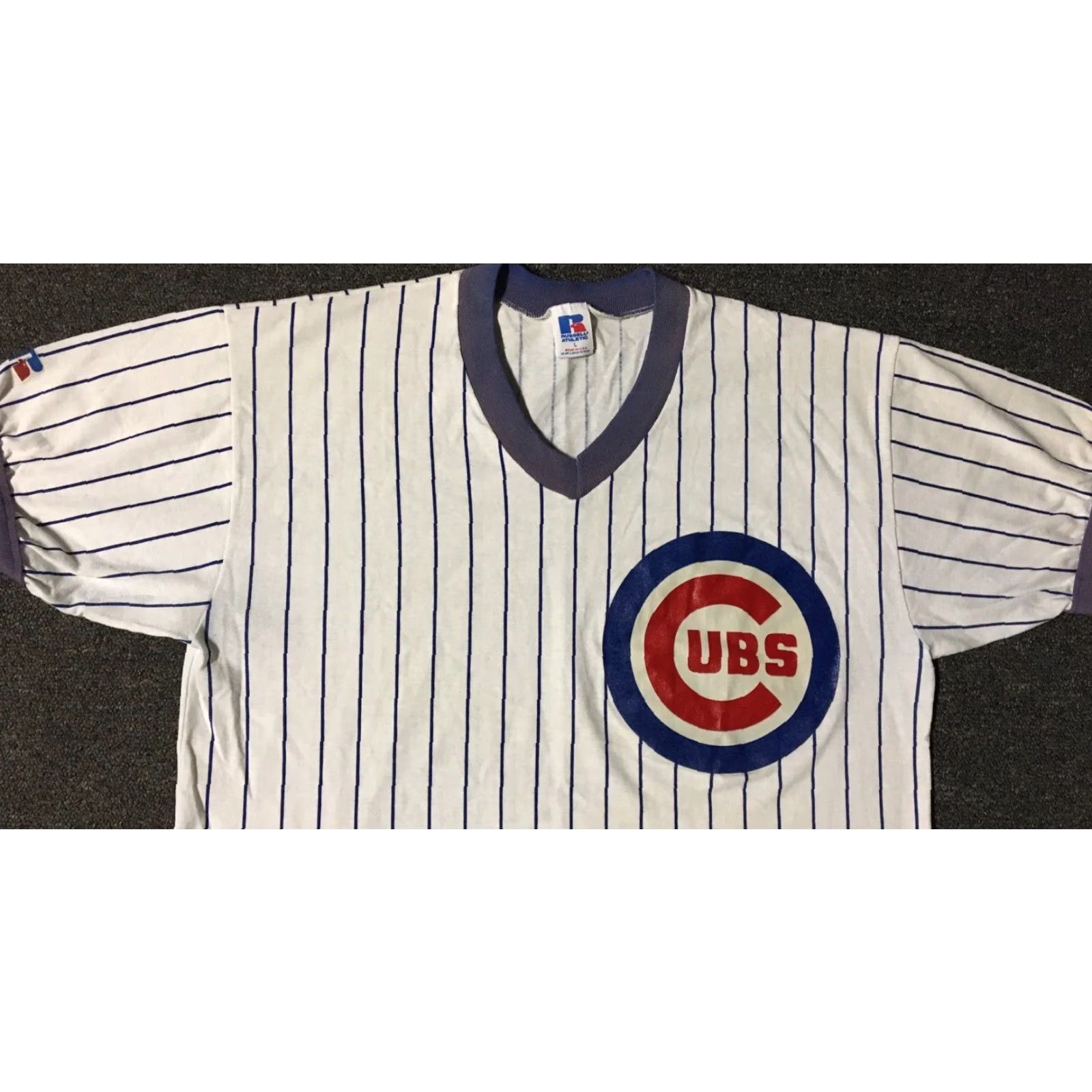 Russell Athletic VINTAGE Russell Athletic Chicago Bulls Jersey Shirt M L USA Striped 90s Grunge Short Sleeve T-Shirt Mens Size US M / EU 48-50 / 2 - 4 Thumbnail