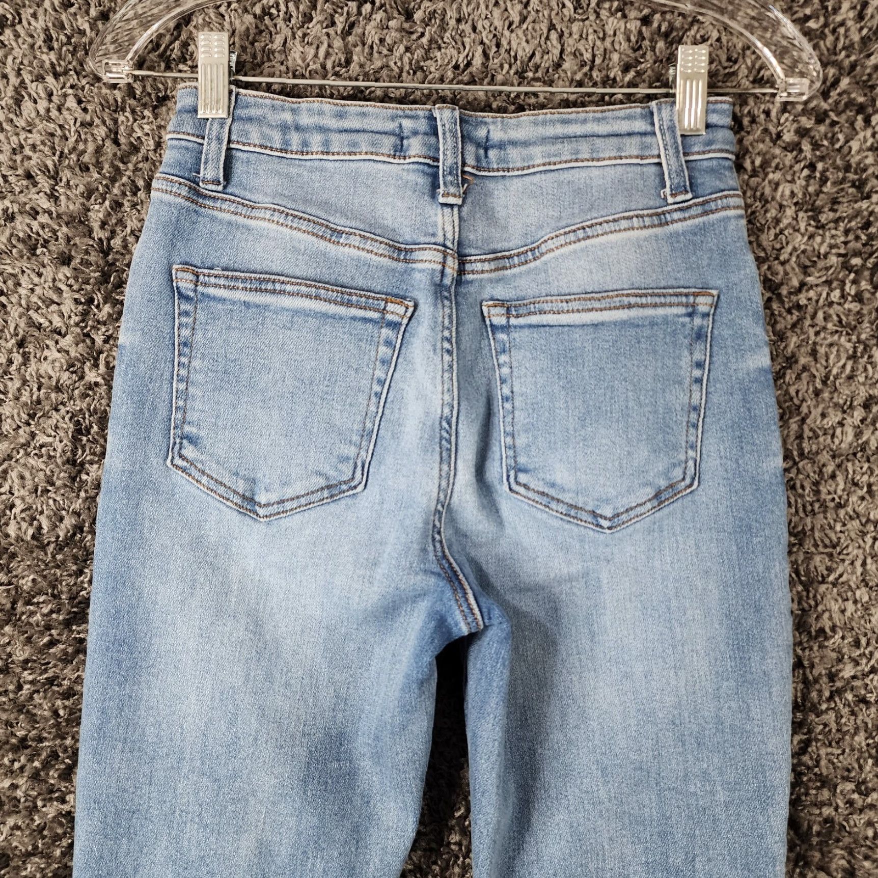 Forever 21 FOREVER 21 Womens Distressed Stretchy Blue Jean Jeggings Size 26 Size 26" / US 2 / IT 38 - 7 Thumbnail