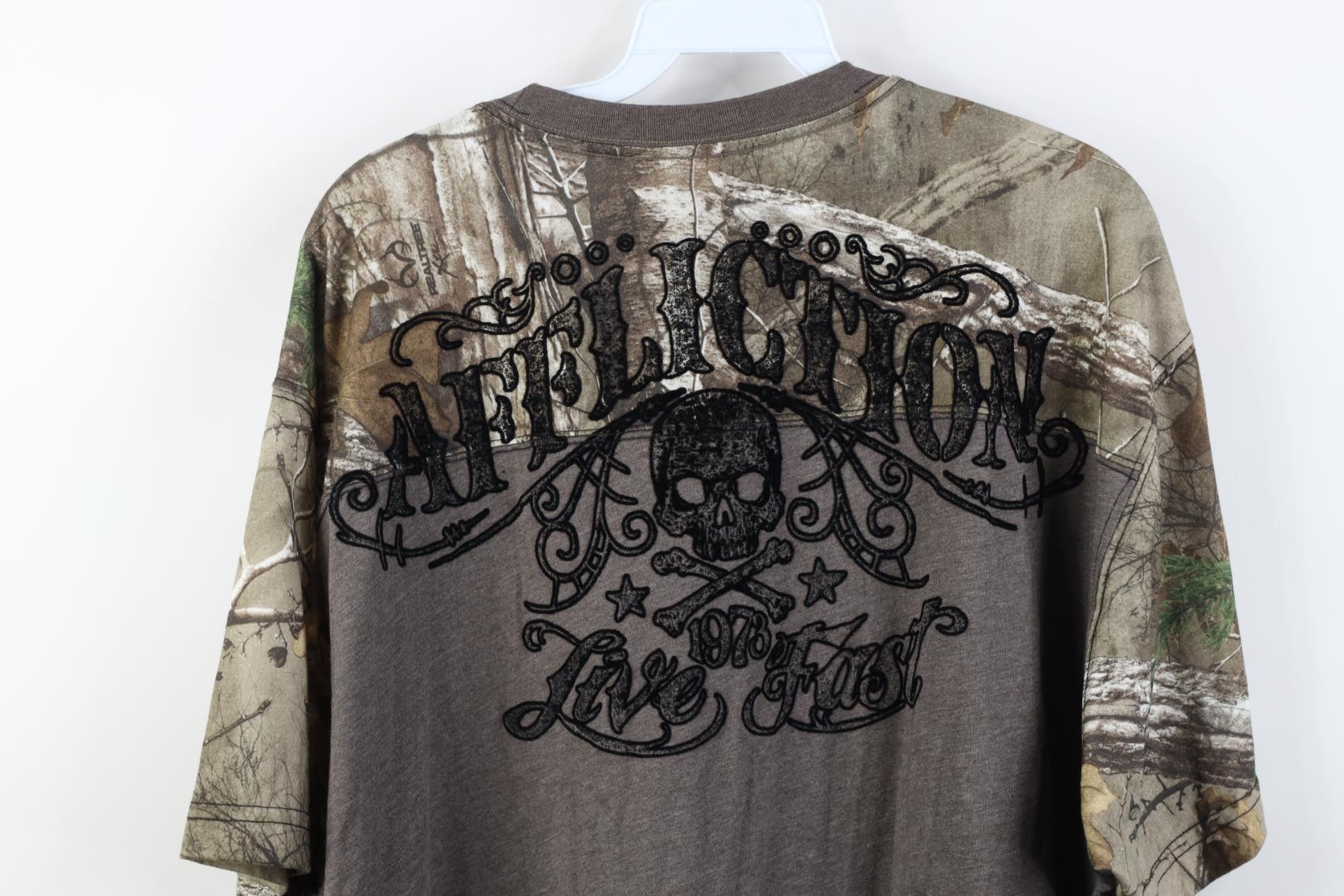 Affliction Affliction Velvet Skull Tribal Camouflage UFC MMA T-Shirt Size US XXL / EU 58 / 5 - 11 Thumbnail