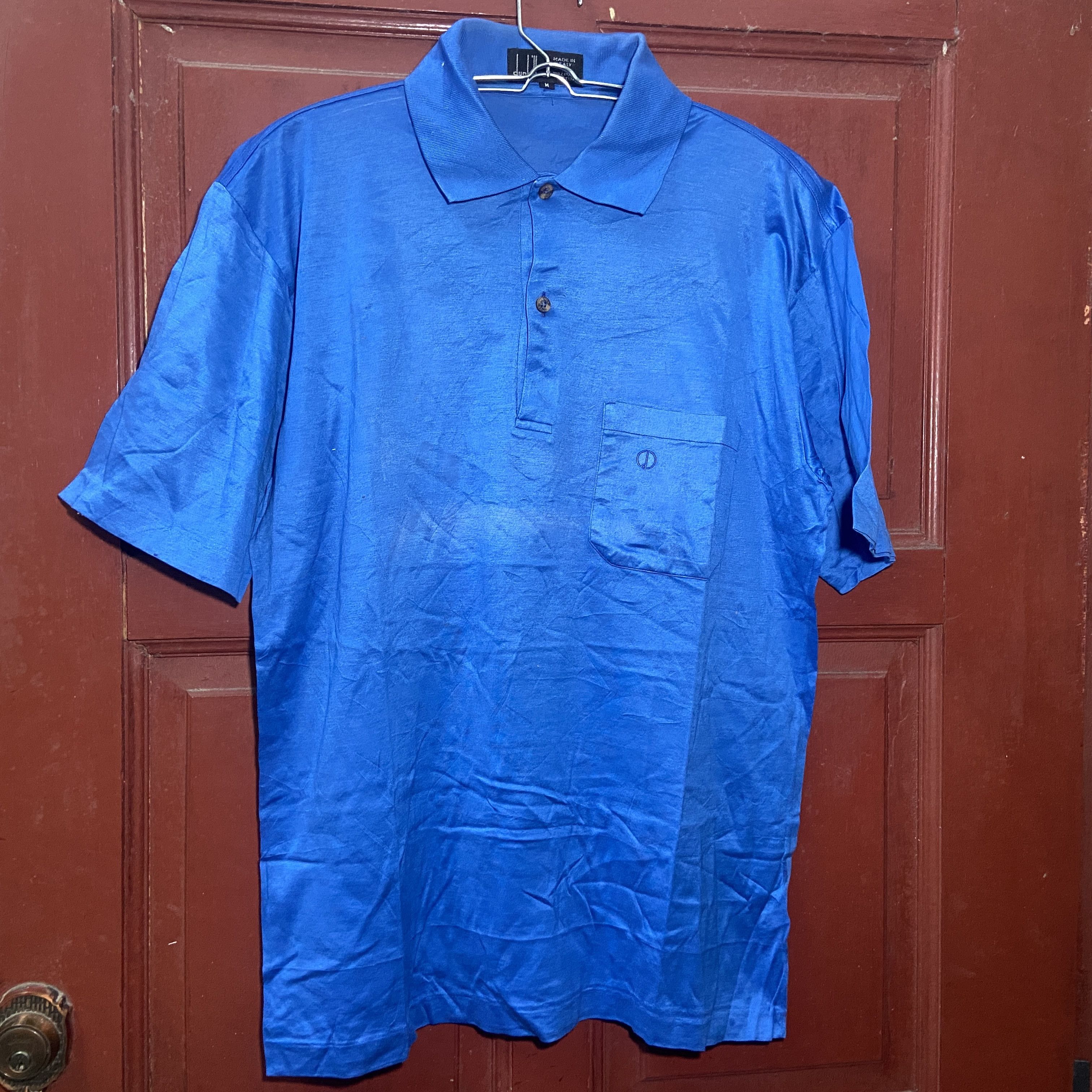 Alfred Dunhill 💥VTG💥 Dunhill Luxury Mercerised Cotton Polo Shirt Size US M / EU 48-50 / 2 - 1 Thumbnail