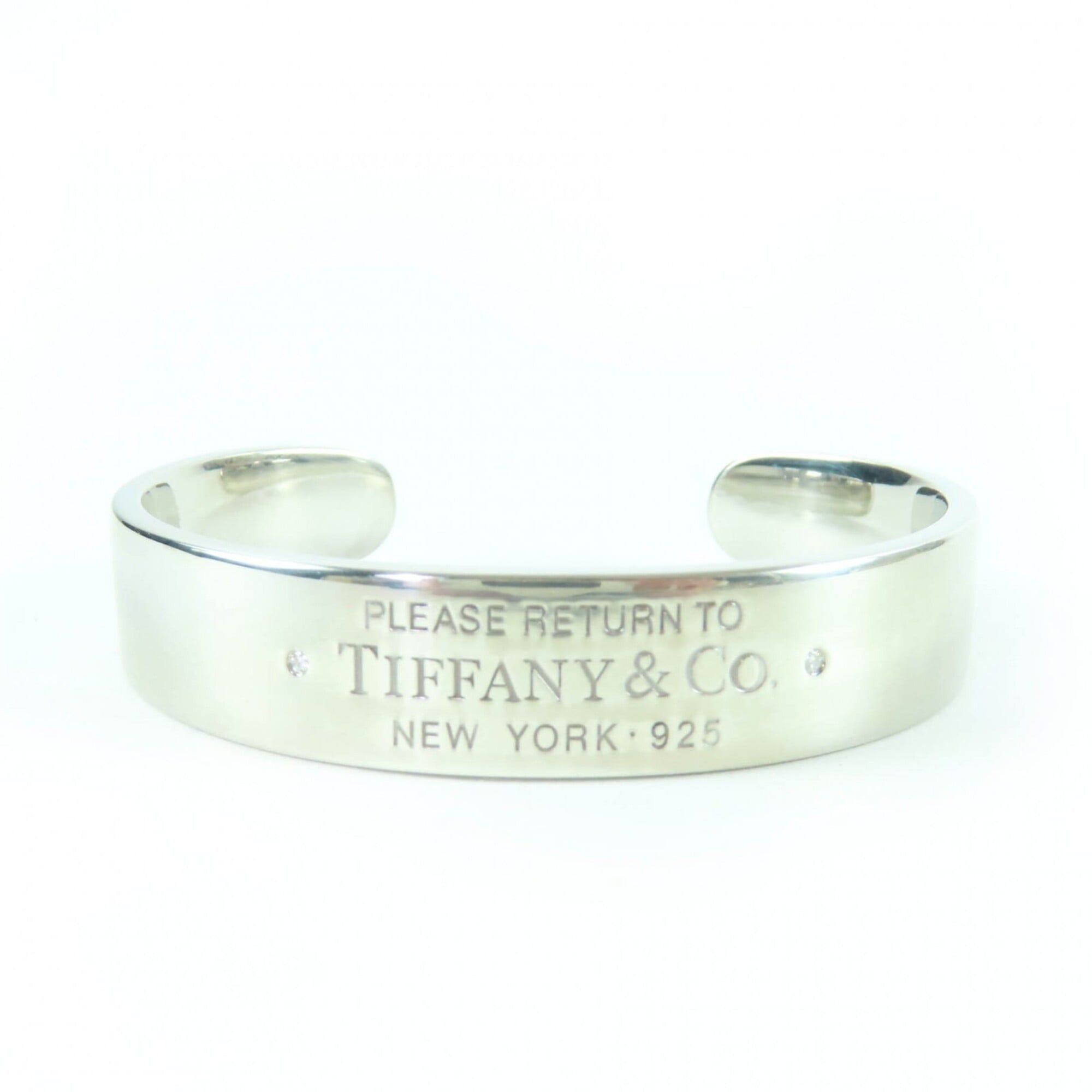 Tiffany & Co. TIFFANY&Co. Tiffany & Co. Return to Narrow Cuff AG925 Diamond Bangle Silver Weight 33.91g Women's Size ONE SIZE - 1 Thumbnail