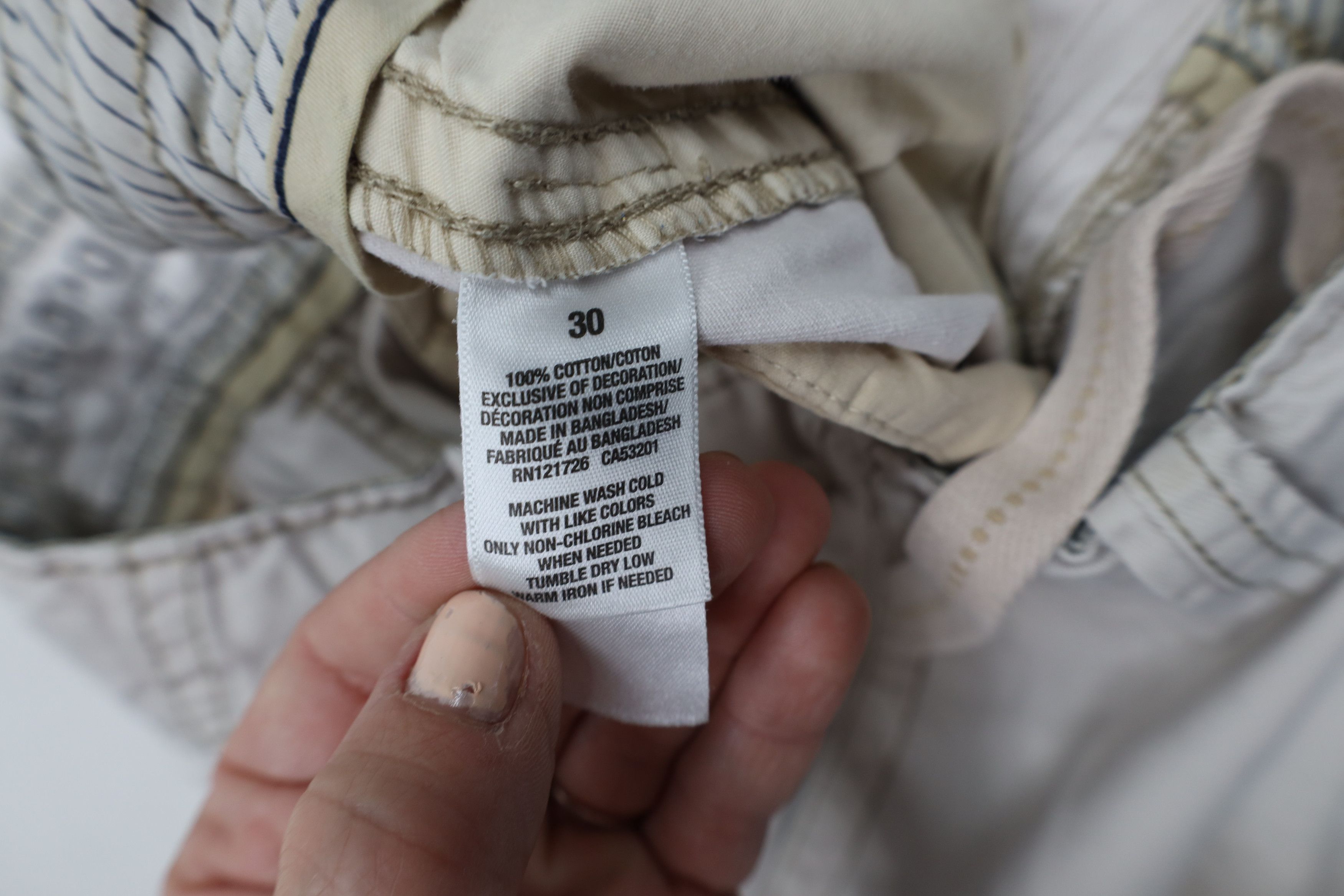 Aeropostale Vintage Aeropostale Heavyweight Cargo Shorts Beige Cotton Size US 30 / EU 46 - 10 Thumbnail