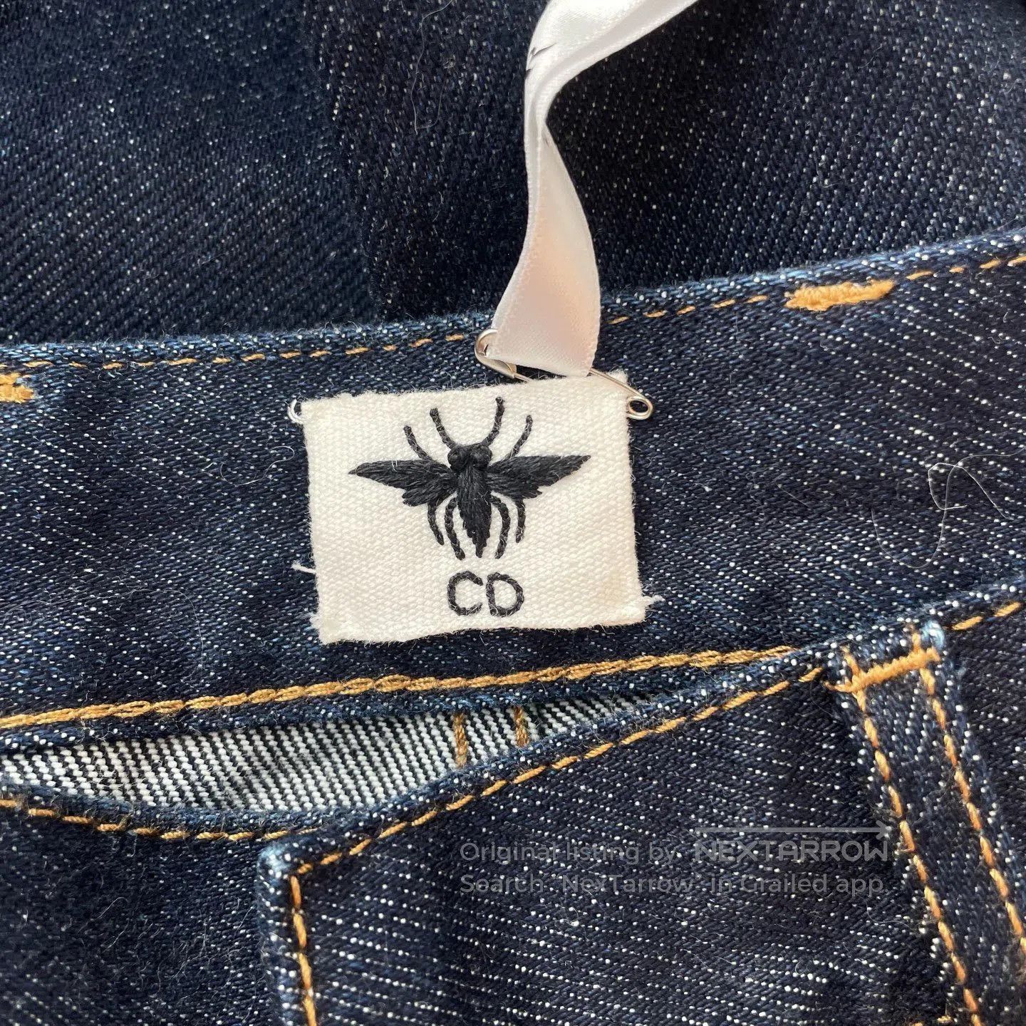 Dior Dior Dark Blue Straight. Size 35" - 4 Thumbnail