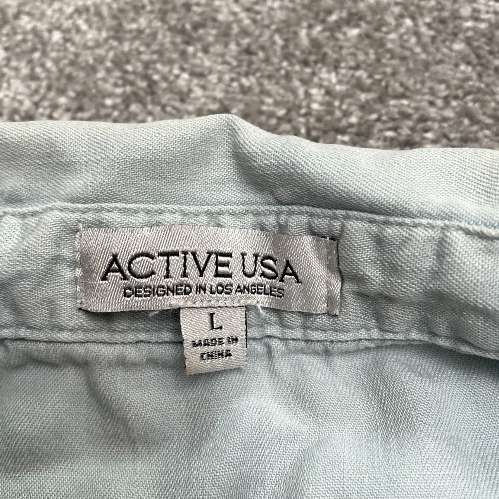 Vintage Active USA Shirt Womens Large Light Blue Long Sleeve Tencel Button Down Casual Size L / US 10 / IT 46 - 7 Thumbnail