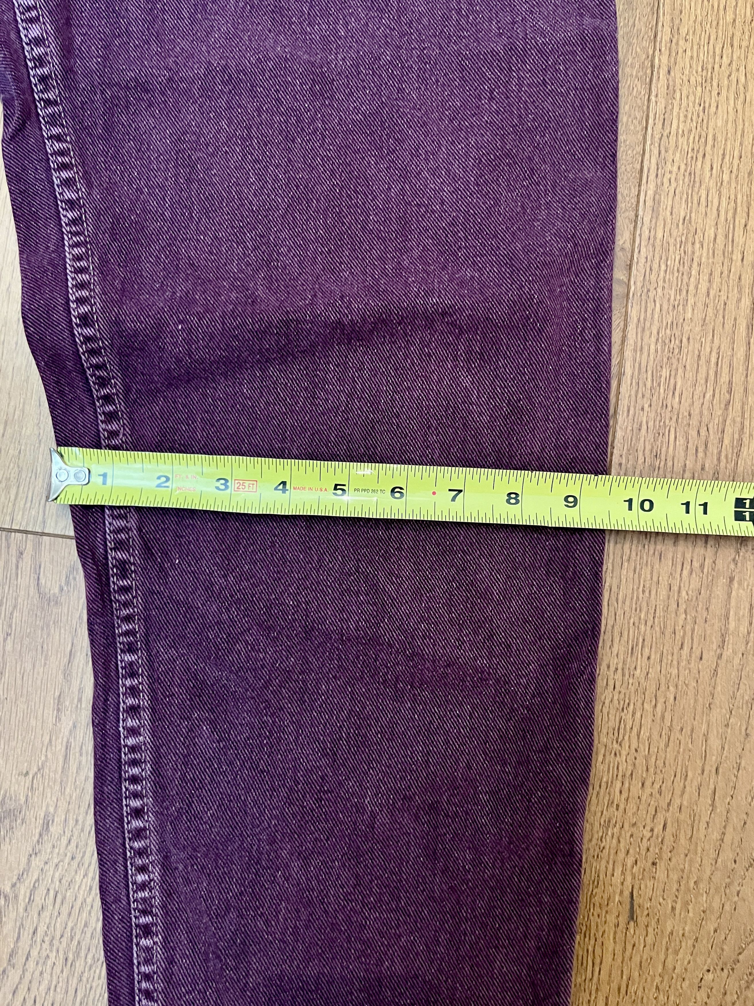 Levi's Vintage Clothing Vintage 1993 Levi's 550 Maroon Tapered Jeans Made in USA 33 Size US 33 - 5 Thumbnail