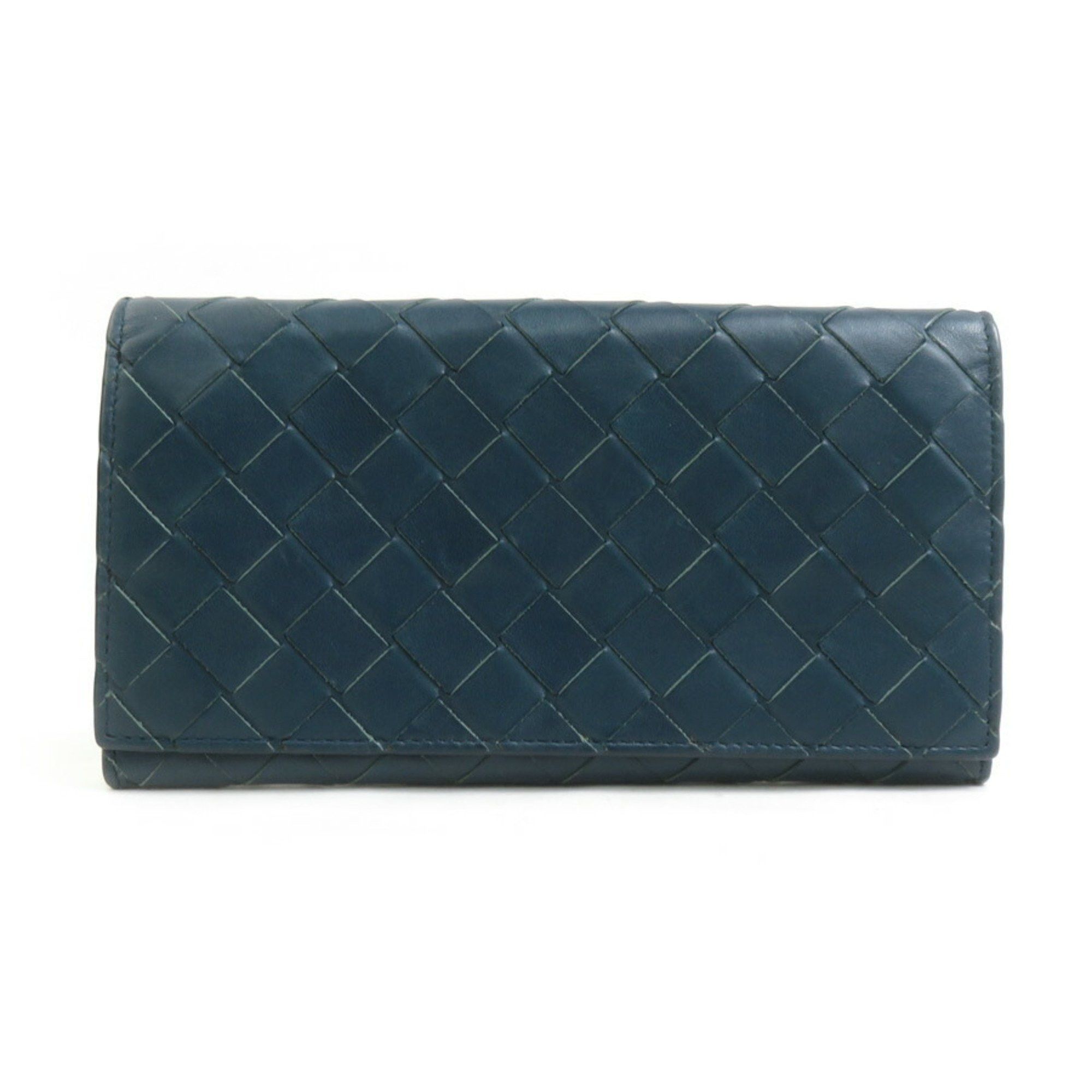 Bottega Veneta Bottega Veneta long wallet in intrecciato leather blue-green for men and women, r10733g Size ONE SIZE - 1 Thumbnail