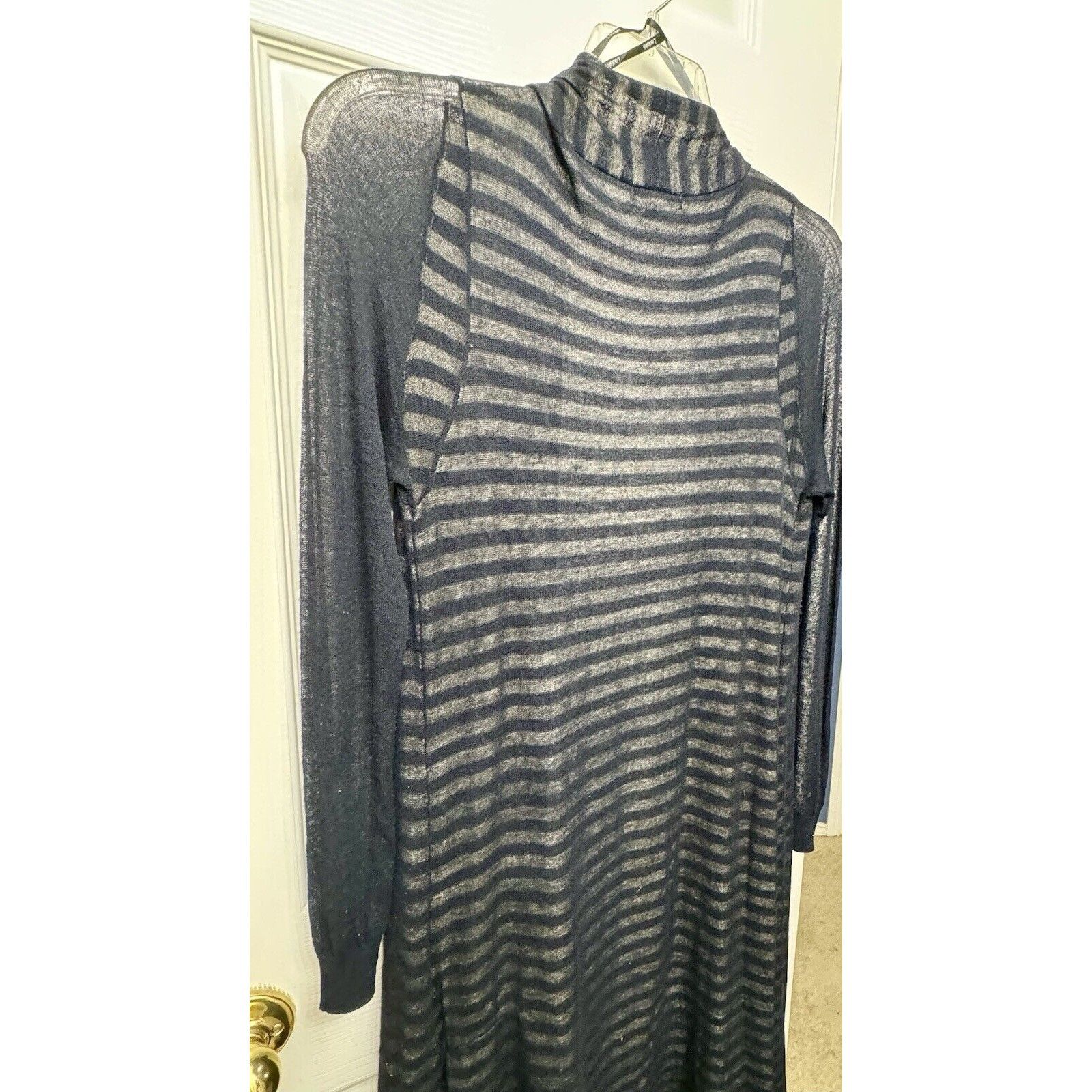 Anthropologie LADAKH Lightweight Open Front Duster Navy Striped - M Size M / US 6-8 / IT 42-44 - 7 Thumbnail
