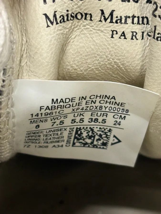 Maison Margiela 2012 Maison Margiela Converse White Painted Sneakers Size US 7.5 / IT 37.5 - 10 Thumbnail