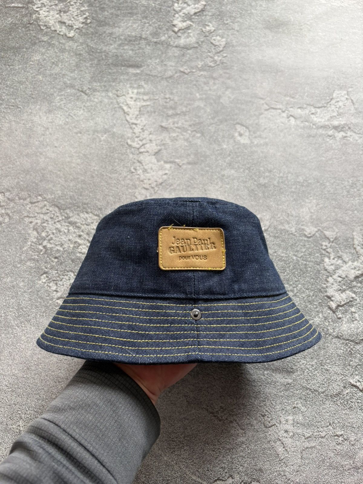 Jean Paul Gaultier Jean Paul Gaultier Pour Vous Denim Bucket Hat Bucket size OS Size ONE SIZE - 1 Thumbnail