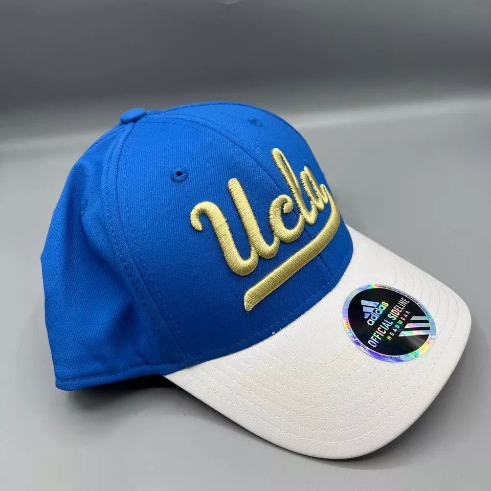 Adidas UCLA Bruins Hat Men Blue Adidas Stretch Fitted Cap L-XL Size ONE SIZE - 3 Thumbnail