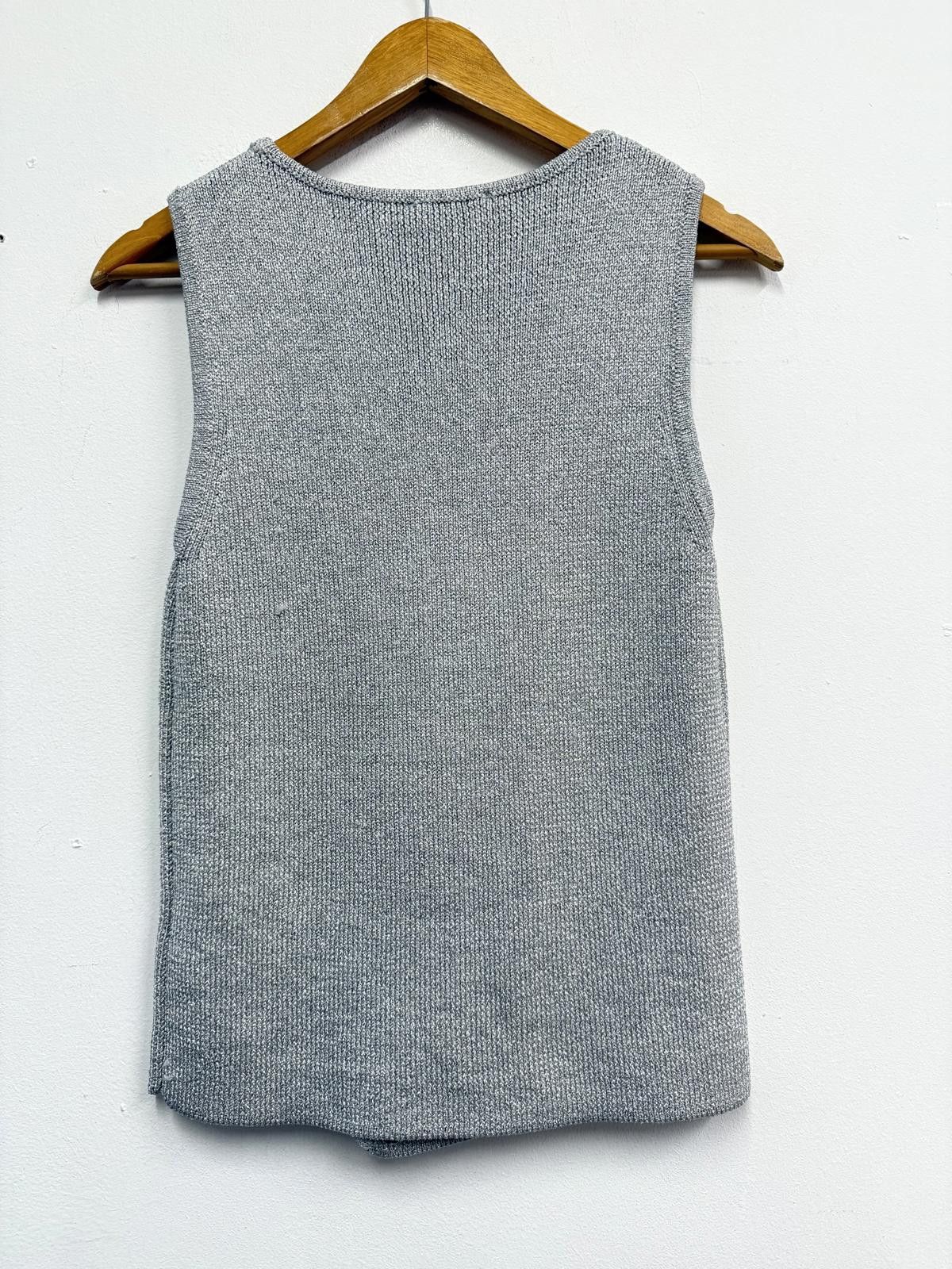 Other Mint Velvet Silver Grey Sleeveless Knit Vest XL Size US XL / EU 56 / 4 - 4 Thumbnail