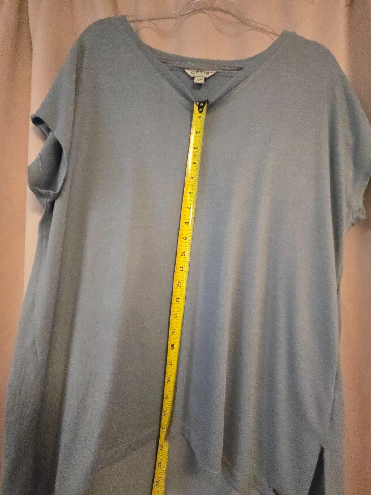 Orvis Short-sleeve V-Neck Knit Shirt Elevated Basics Minimalist Size XL / US 12-14 / IT 48-50 - 8 Thumbnail