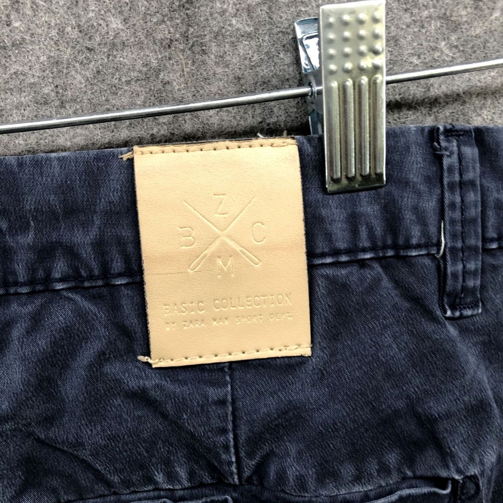 Zara Zara Slim Chino Pants Mens 31x33 Navy Blue Flat Front Flat Front Chino Pants Slim Fit 31 Mens Blue Zara Pants Men Size US 31 - 6 Thumbnail