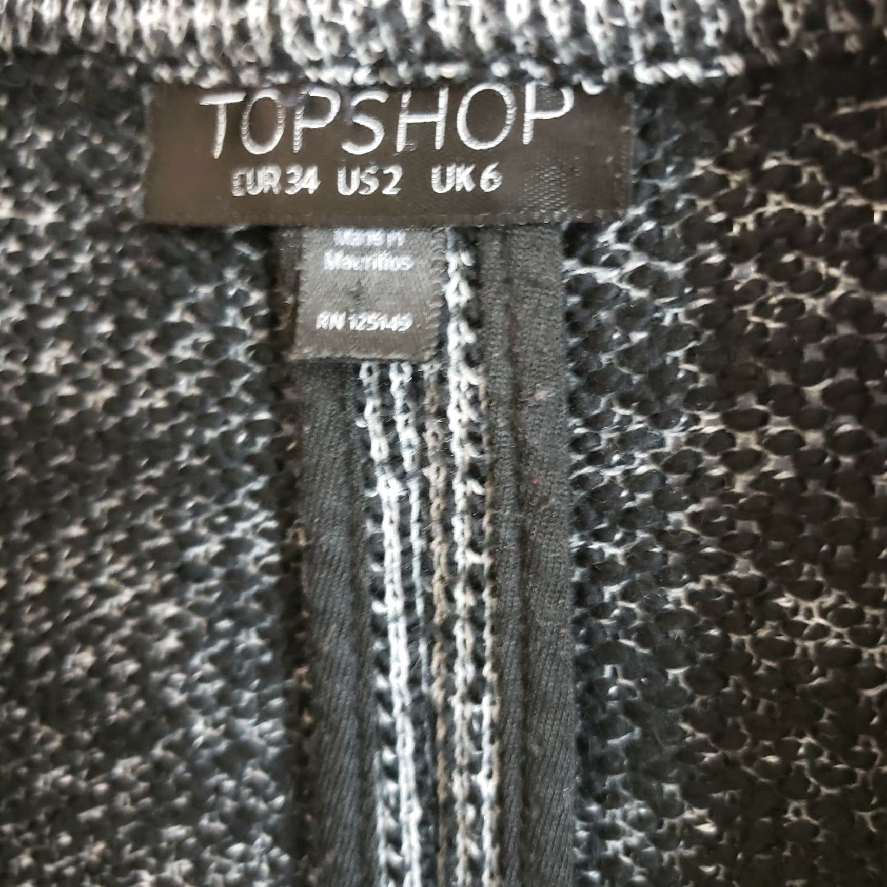 Topshop Topshop Womens Knit Jacket Sz 2 Black Open Front Pockets Cotton Blend Jacket Womens Medium? Size XS / US 0-2 / IT 36-38 - 5 Thumbnail