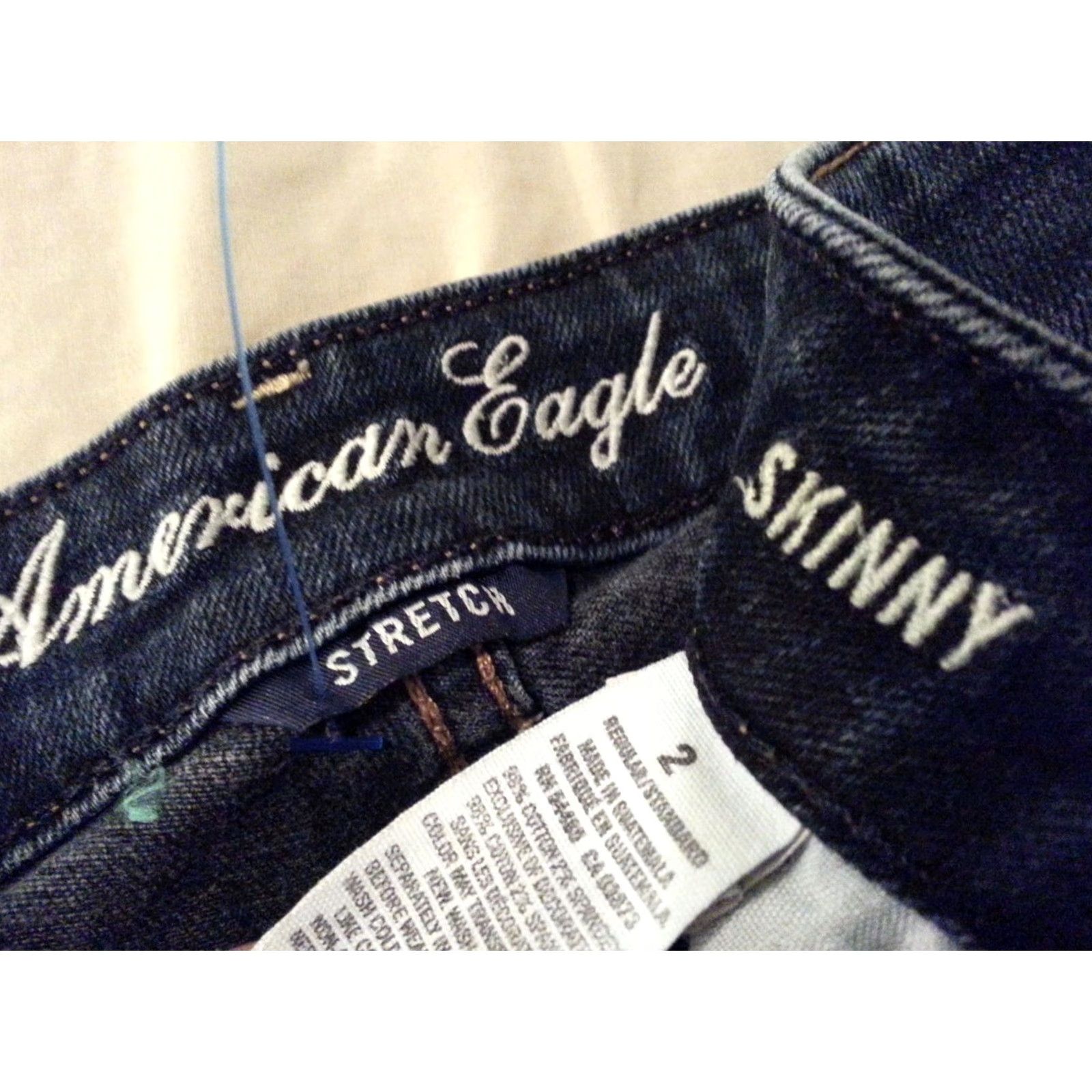 American Eagle Outfitters VINTAGE? Womens American Eagle Outfitters Skinny Jeans 2 Denim Panst Size 26" / US 2 / IT 38 - 4 Thumbnail