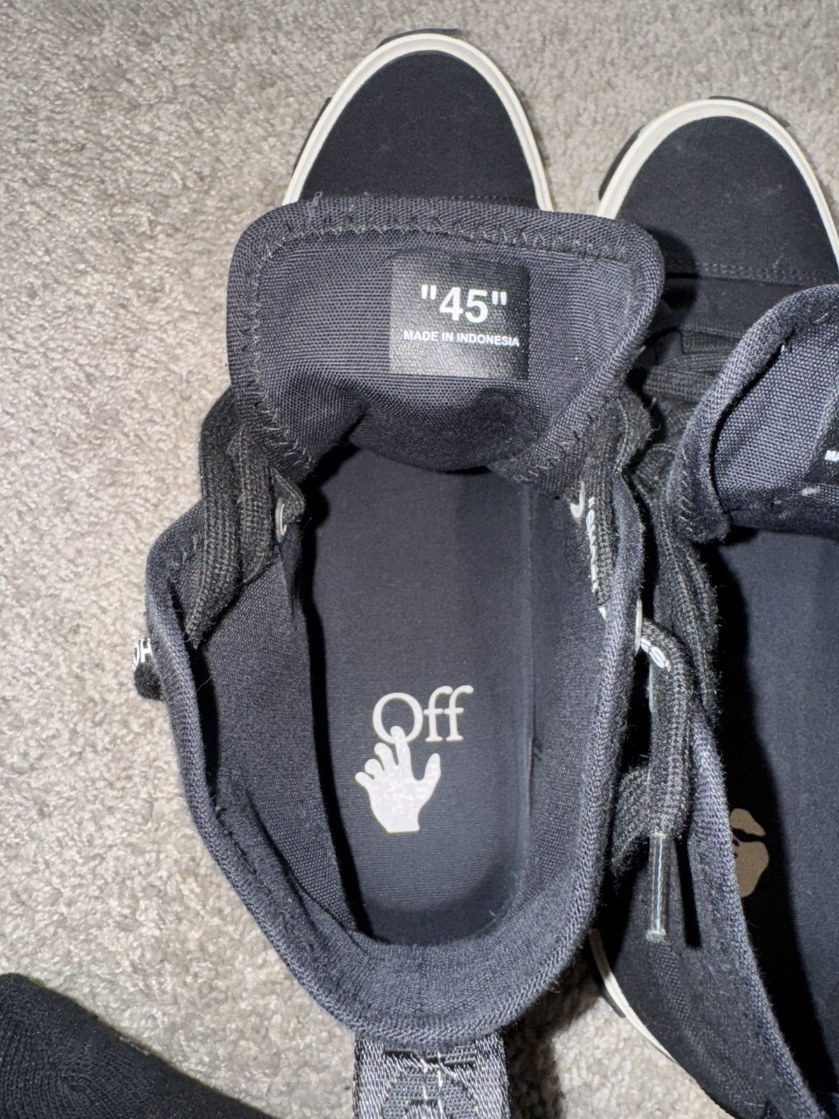 Off-White Off white high tops vulcanized Size US 12 / EU 45 - 11 Thumbnail