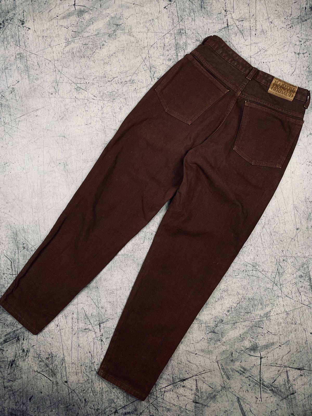 Marithe + Francois Girbaud Vintage Marithe Francois Girbaud Brown Jeans Avant Garde Size US 27 - 1 Thumbnail