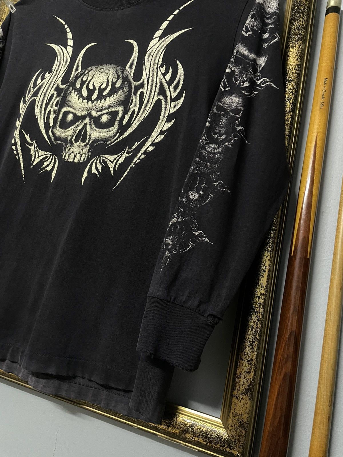 Vintage Vintage 1990s Skull Satan Big Head Sunfaded Distressed Tee Size US M / EU 48-50 / 2 - 5 Thumbnail
