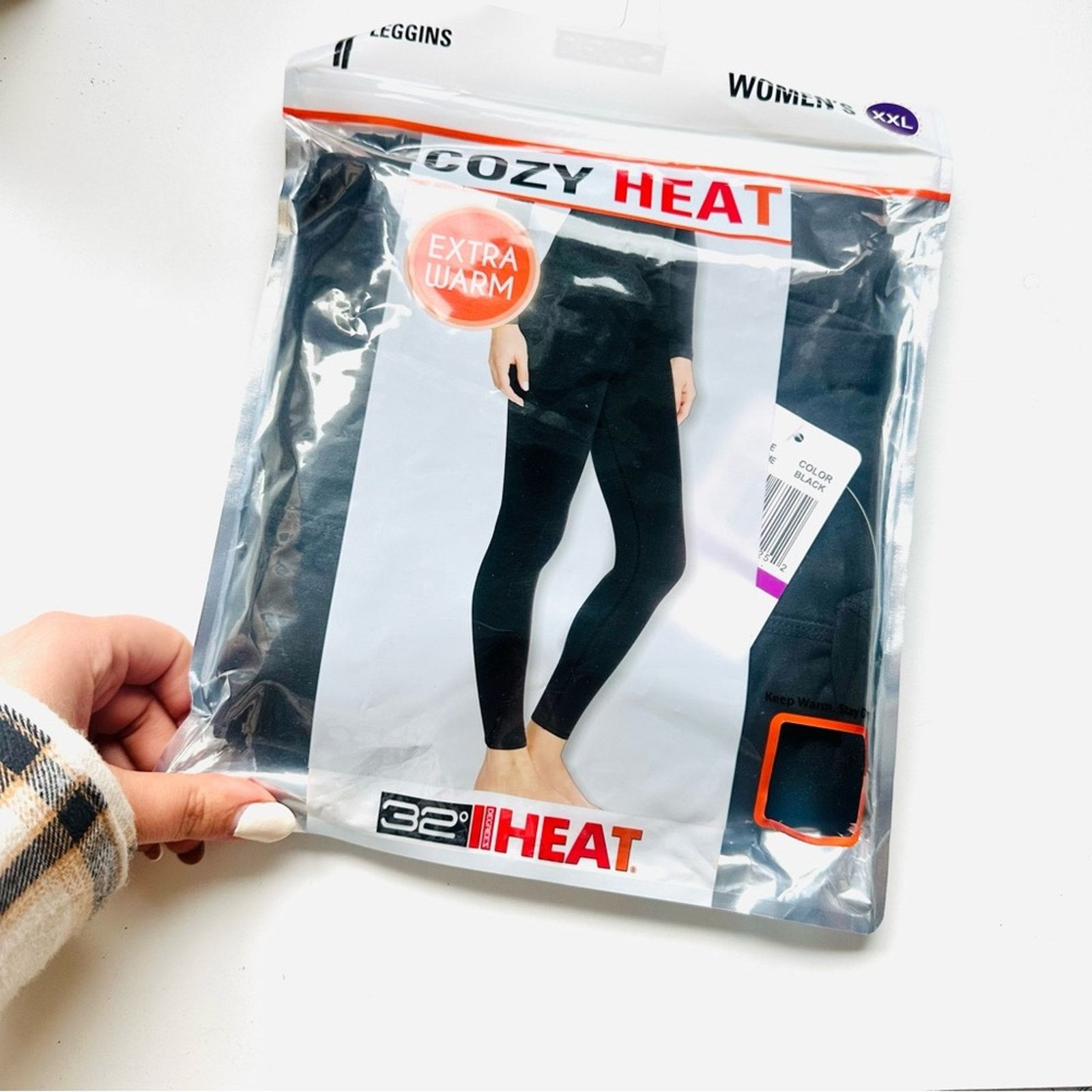 Nordstrom NEW 32° HEAT Cozy Heat Black Full High Rise Leggings Tights Size 36" / US 14 / IT 50 - 4 Thumbnail