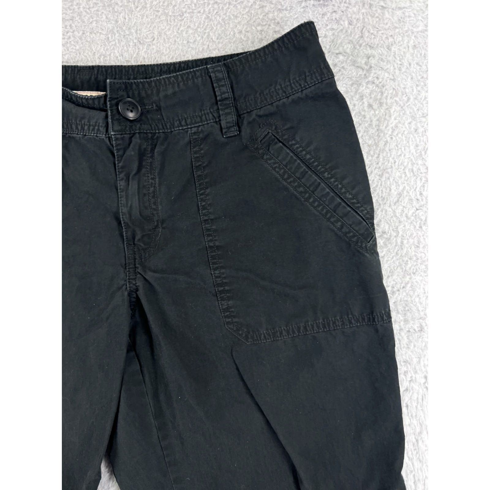 Izod IZOD Pants Capri Womens 6 Black 100% Cotton Knit Straight - Regular Fit, Inseam 20" | Women’s Casual/Workwear - IZOD Brand Womens Clothing Size 28" / US 6 / IT 42 - 5 Thumbnail