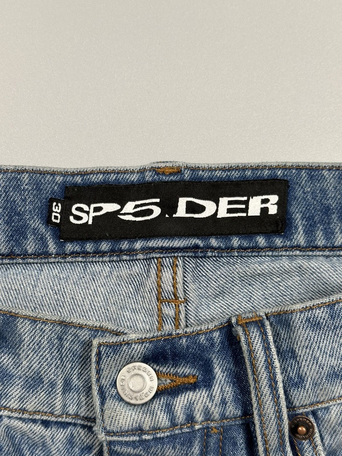 Sp5der Sp5der Beluga Light Blue Wash Denim Jeans Size US 30 / EU 46 - 10 Thumbnail