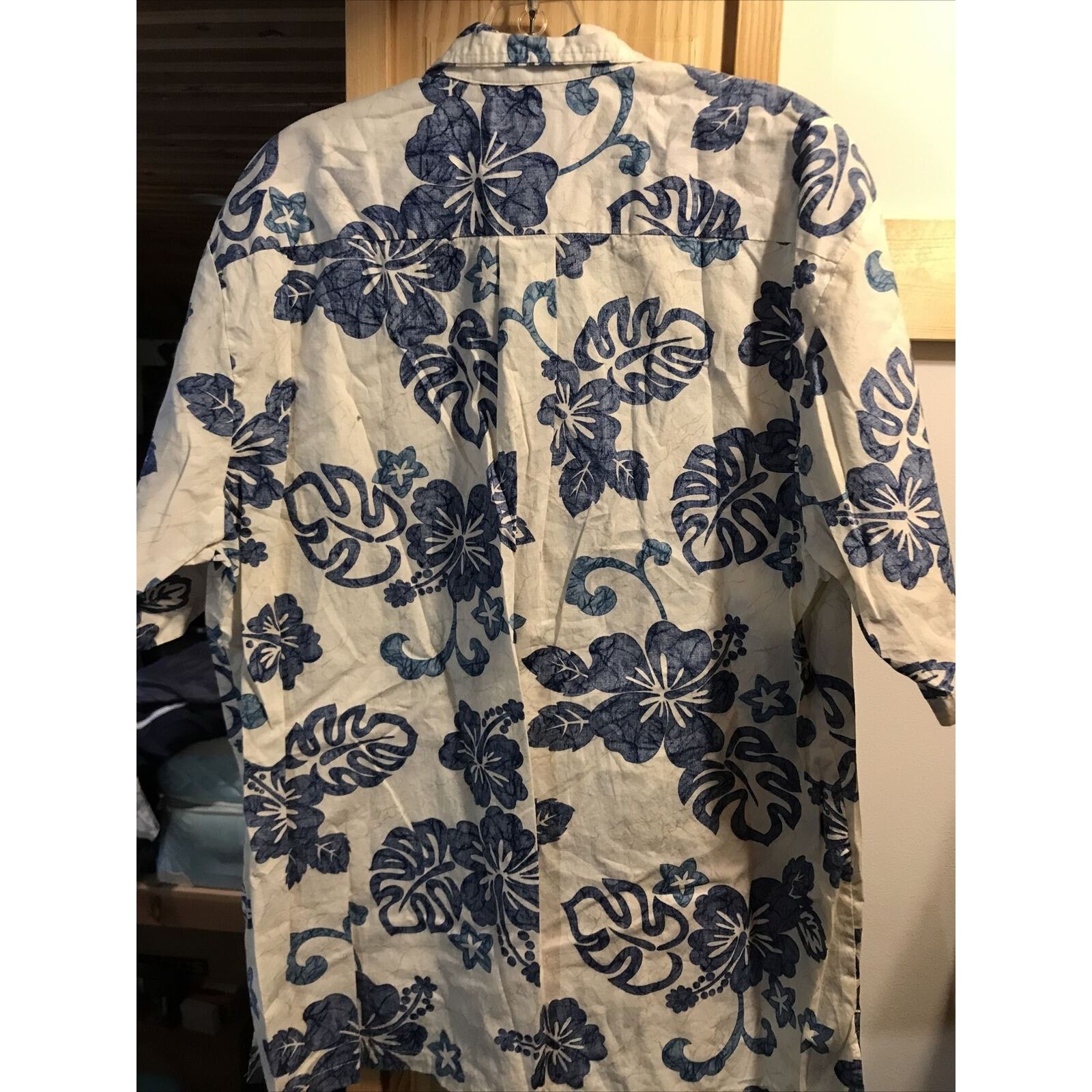 Other Malihini Vintage Mens L Blue Floral SS Button Hawaiian Shirt Size US L / EU 52-54 / 3 - 9 Thumbnail