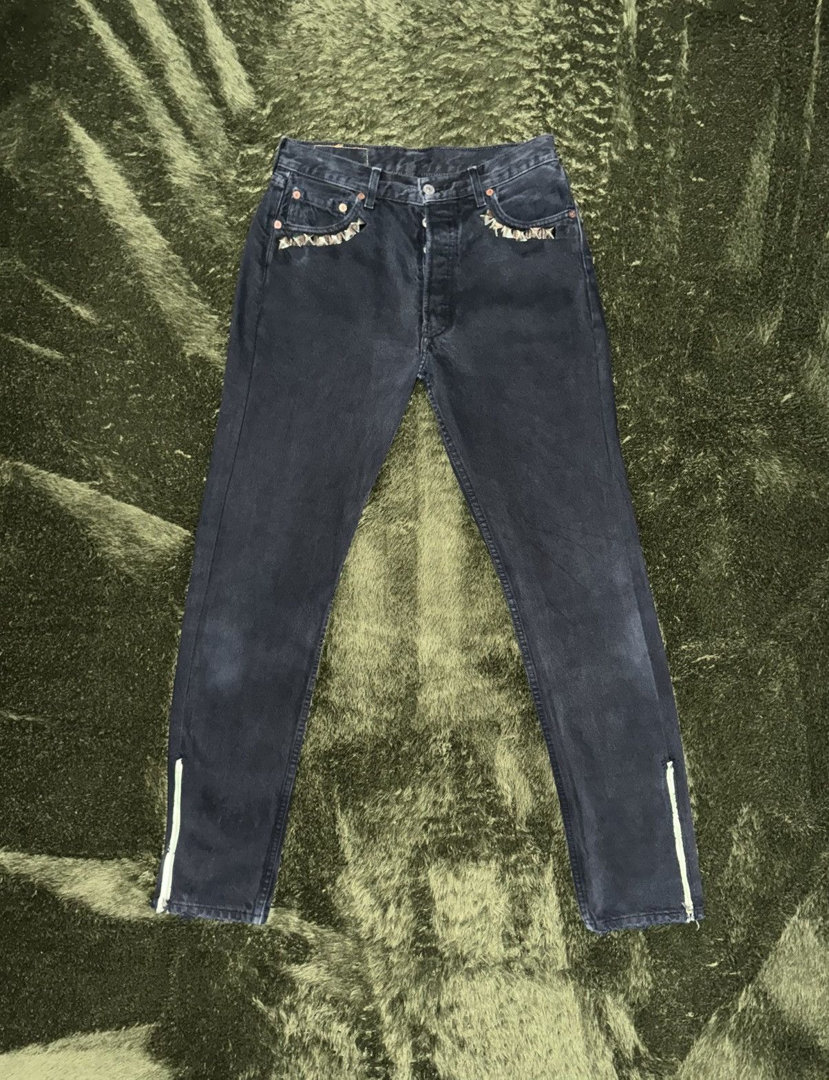 Levi's [W30/L32] Levi’s 501 Europe Custom Dyed Denim Pants Black Size US 30 / EU 46 - 1 Thumbnail