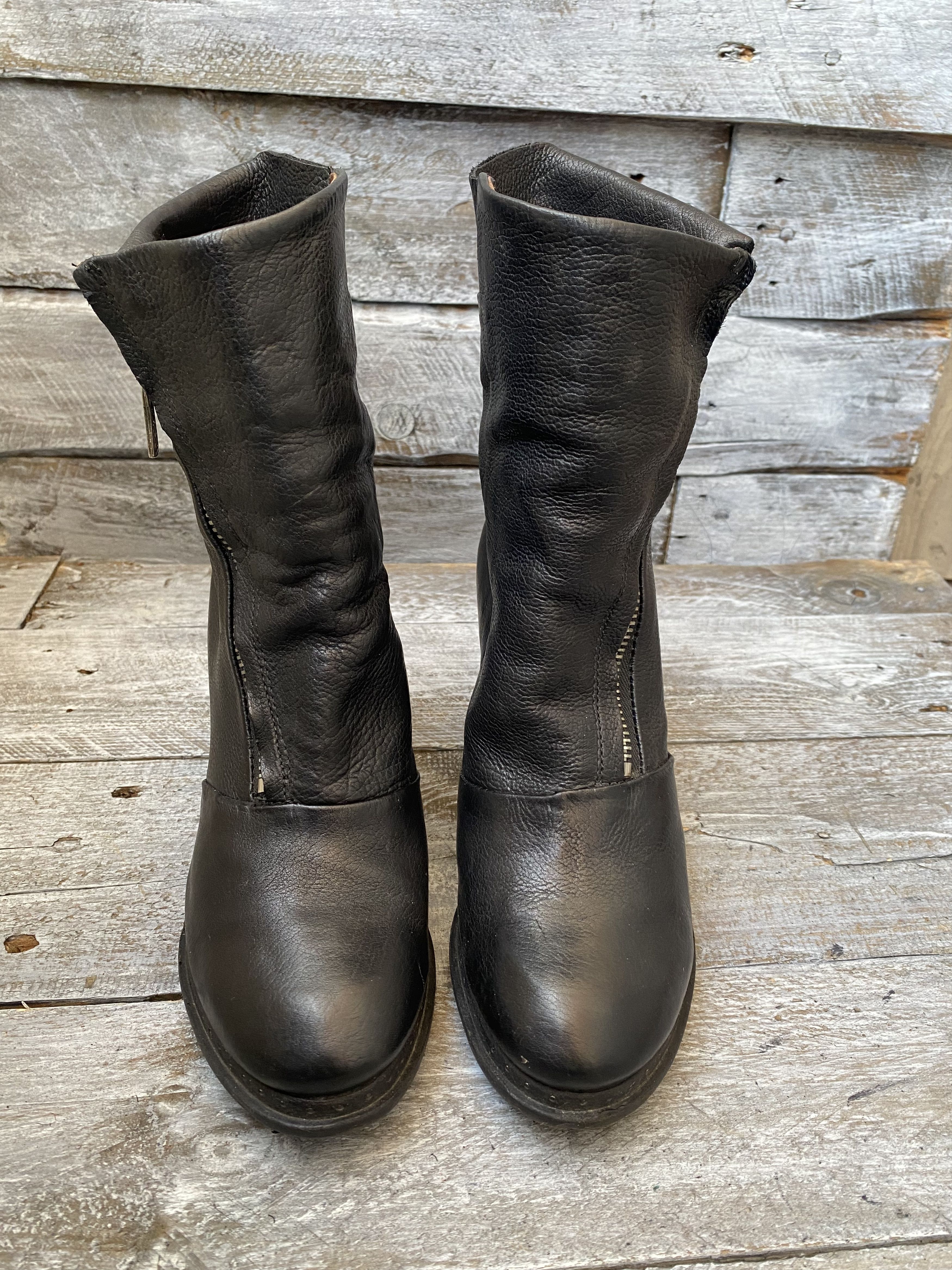 A.S.98 × If Six Was Nine As 98 black grunge heel boots sz36 Size US 6 / IT 36 - 3 Thumbnail