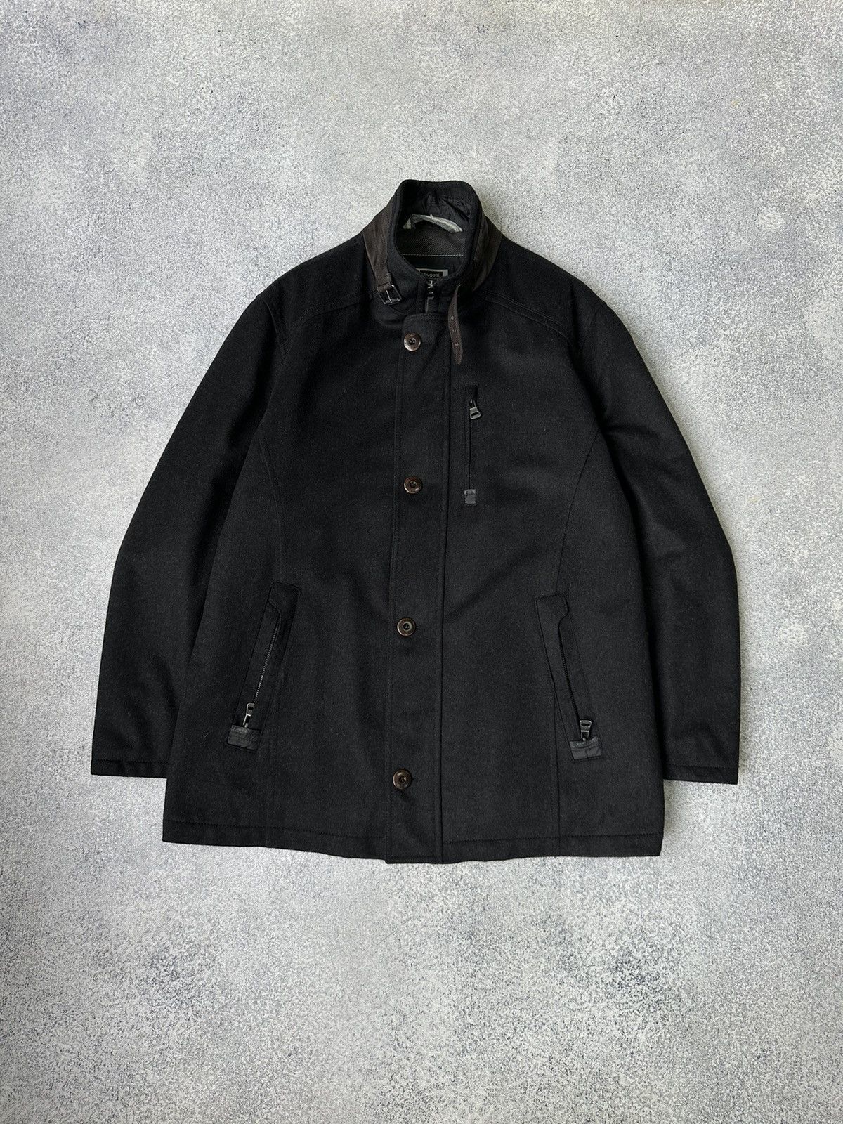 image of Goretex x Vintage Bugatti Gore-Tex Wool Coat in Black, Men's (Size XL)