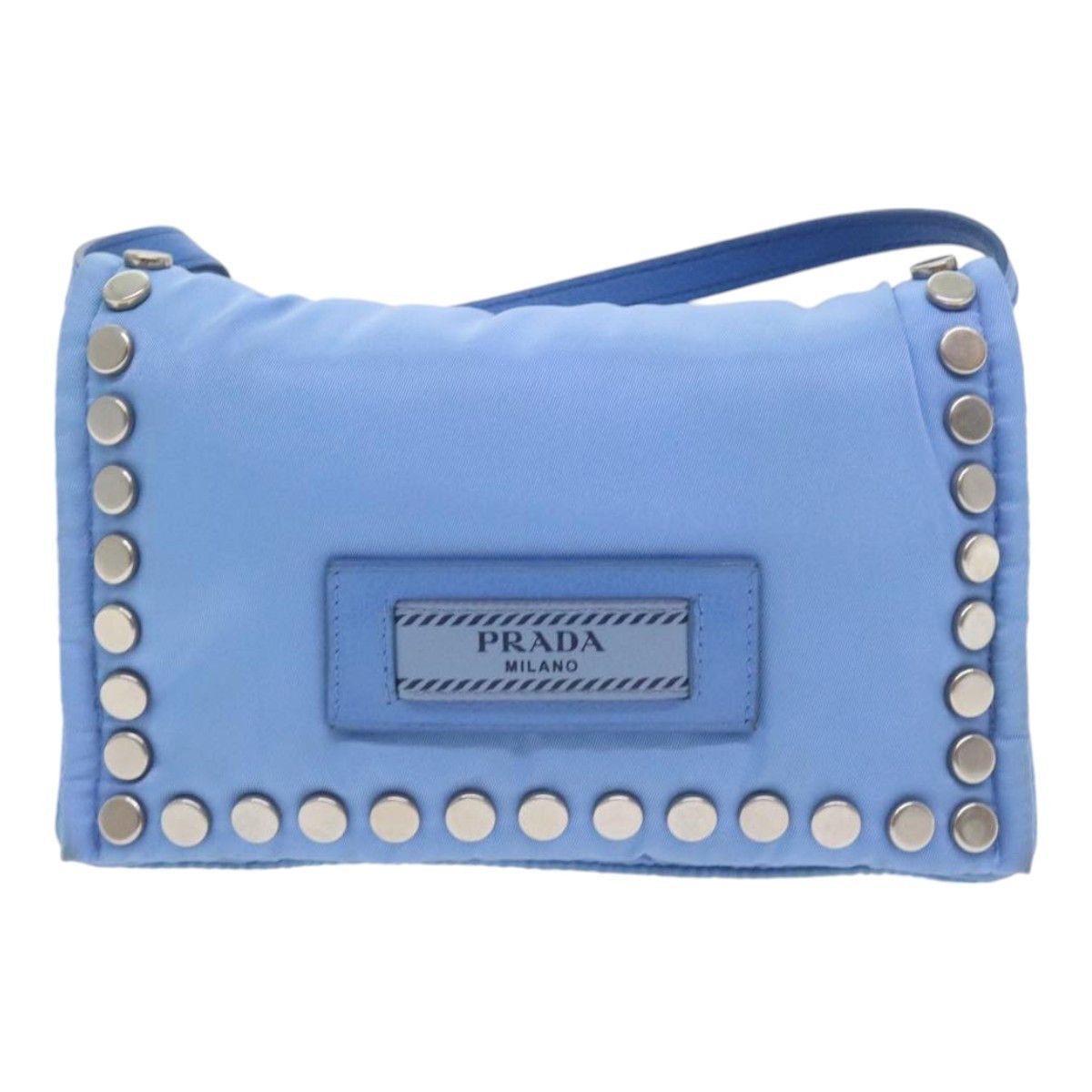 Prada Prada Etiquette Flap Bag Studded Tessuto Size ONE SIZE - 1 Thumbnail