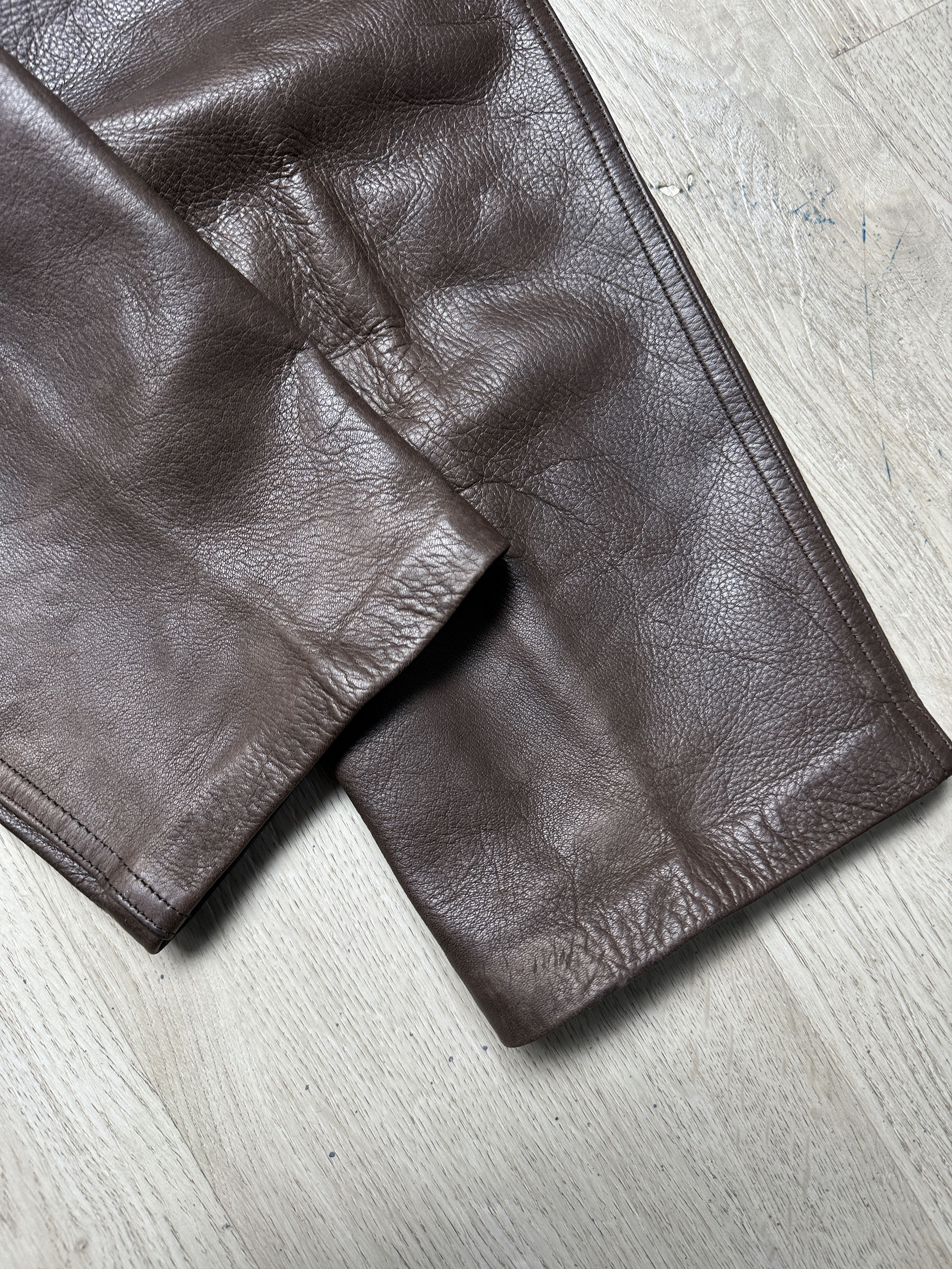 Genuine Leather Linus Vintage Genuine Leather Pants Biker Motorcycle Size US 30 / EU 46 - 10 Thumbnail