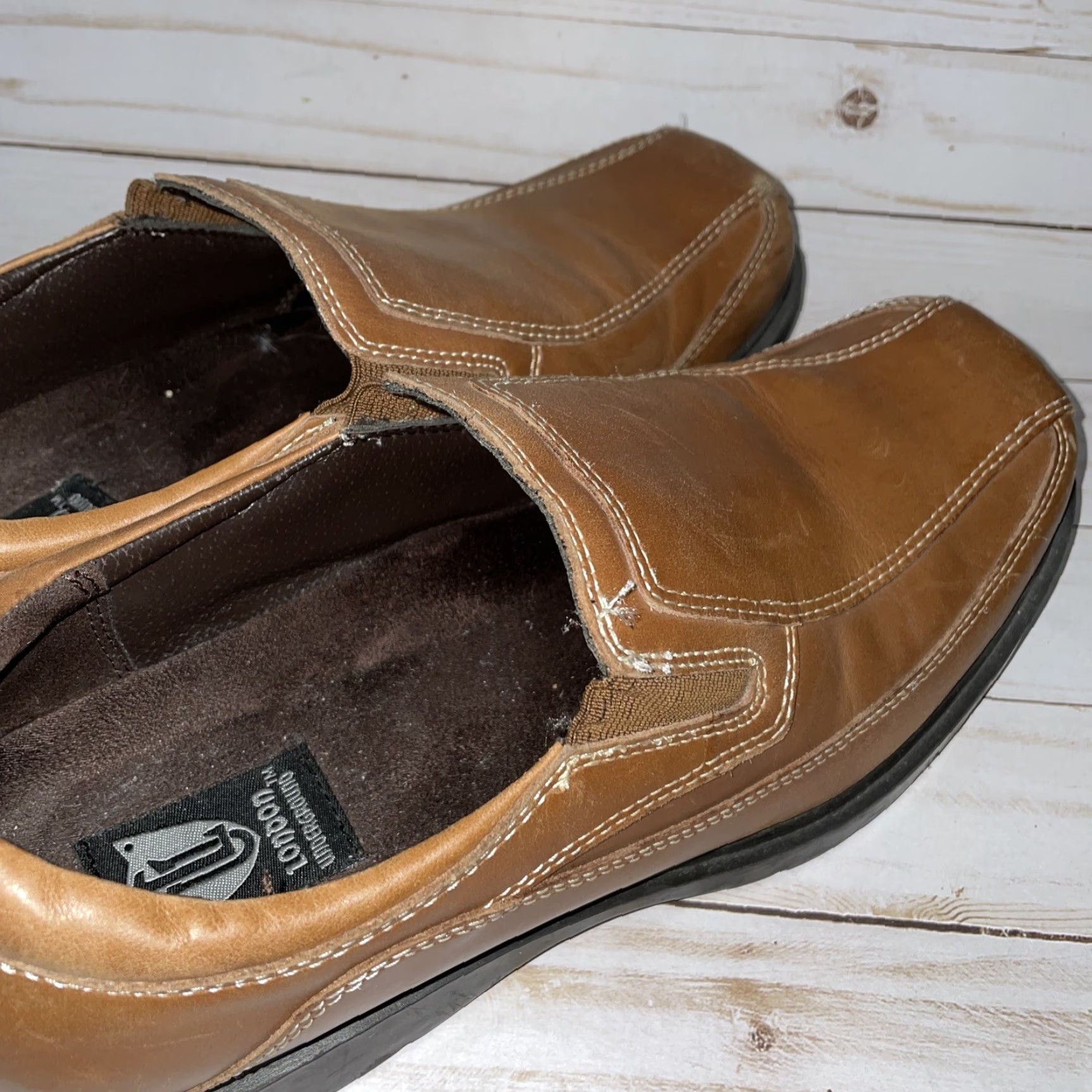 Vintage LONDON UNDERGROUND Trenton Loafer Men Brown Leather Size 10M Casual Leather Upper Outsole Leather Shoes Size US 10 / EU 43 - 4 Thumbnail