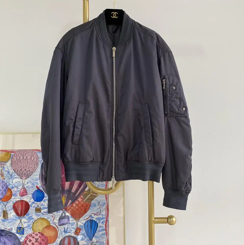 Dior Dior Gray Nylon Women's Jacket 0089 Size L / US 10 / IT 46 - 1 Thumbnail