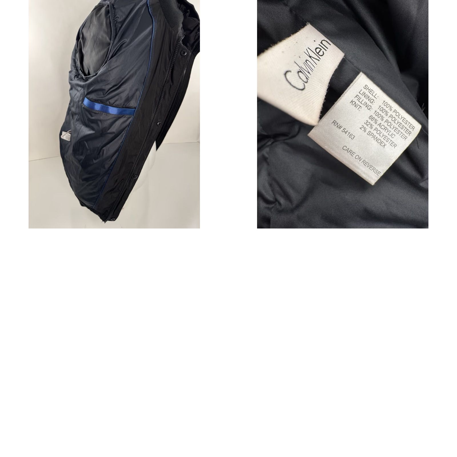 Calvin Klein CALVIN KLEIN Quilted Puffer Water Resistant Full Zip Jacket S Black Mens Jacket Size US S / EU 44-46 / 1 - 8 Thumbnail