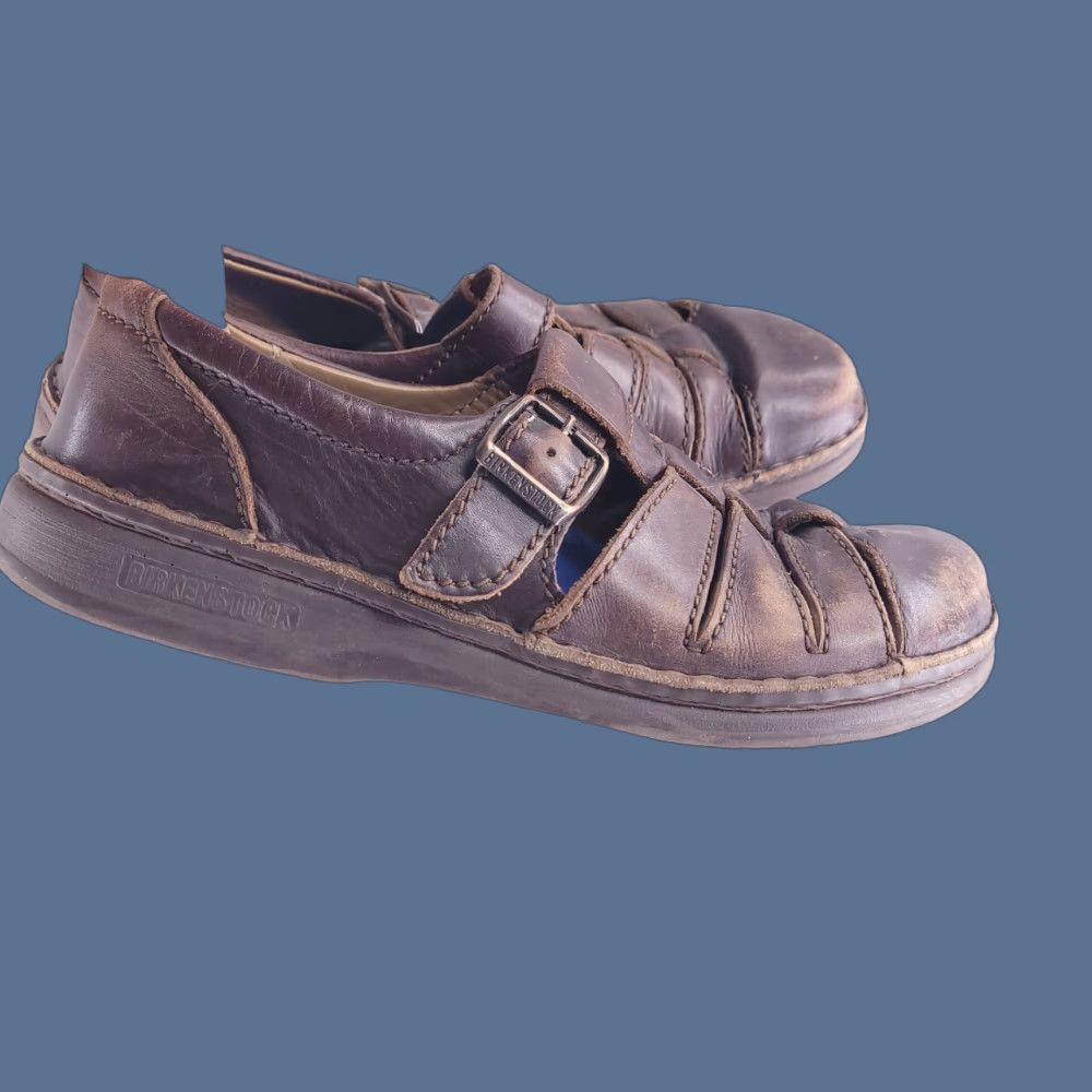 Birkenstock Birkenstock Sandal Womens 9 Brown Fisherman Closed Toe Straps Leather 40 Mens Womens Boy Girl Size US 9 / IT 39 - 1 Thumbnail