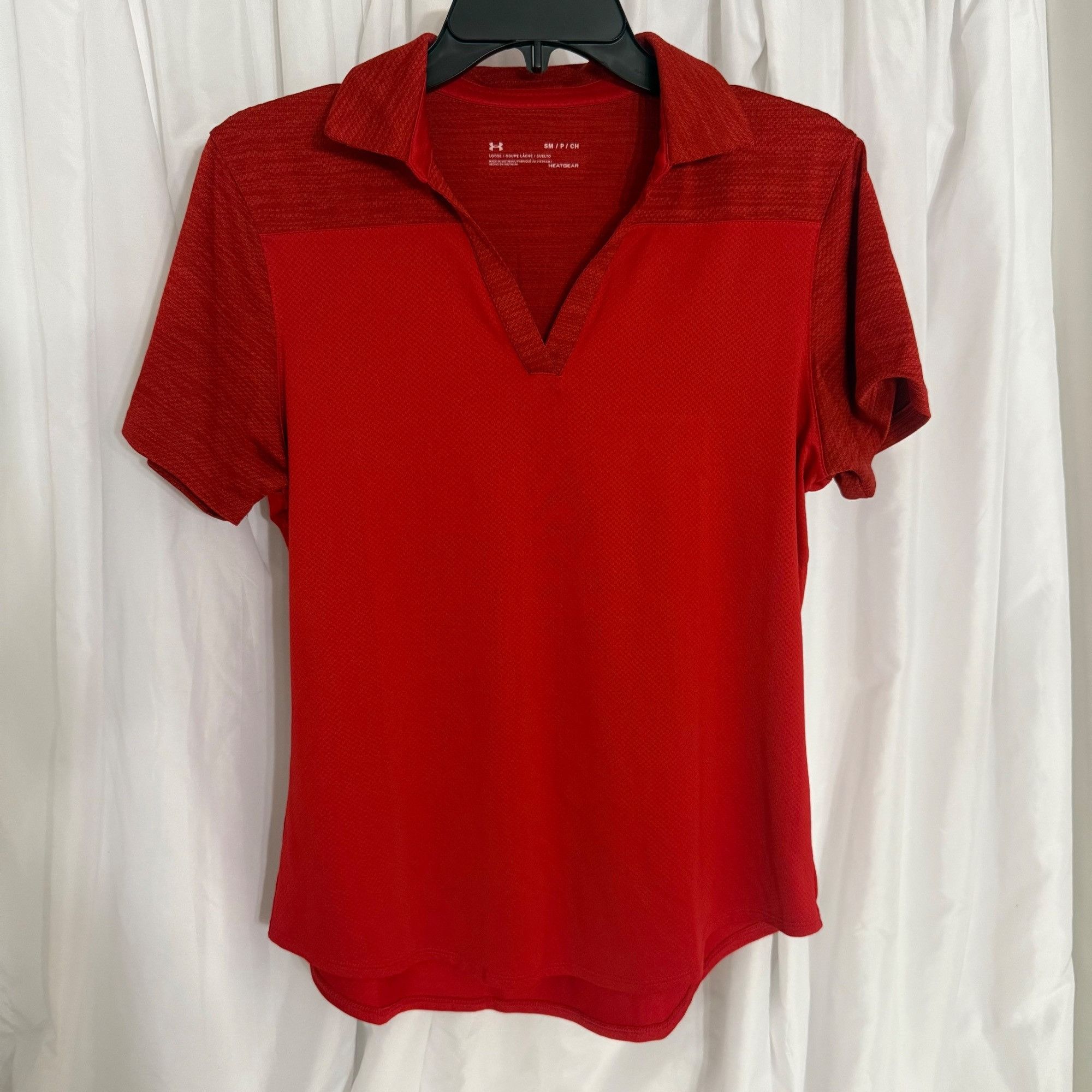 Under Armour Under Armour Womens Red HeatGear Activewear Polo Shirt S Gol Size S / US 4 / IT 40 - 1 Thumbnail