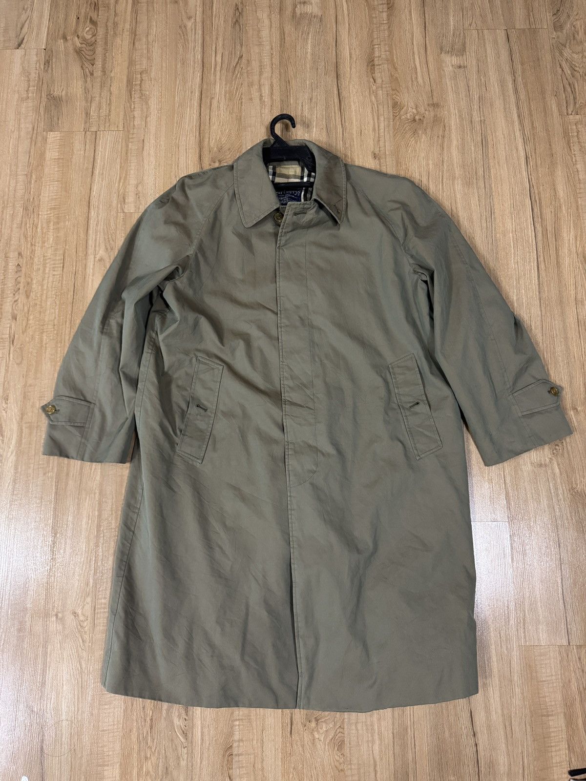 Burberry × Vintage Vintage Burberry Nova Check Long Coat Size US L / EU 52-54 / 3 - 1 Thumbnail
