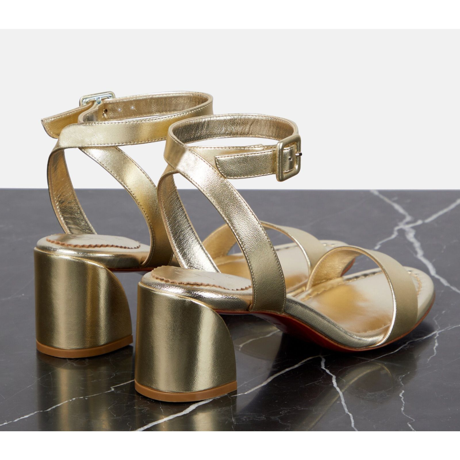 Christian Louboutin Christian Louboutin Miss Sabina 55 Platine Ankle Strap36.5 Size US 6.5 / IT 36.5 - 12 Thumbnail