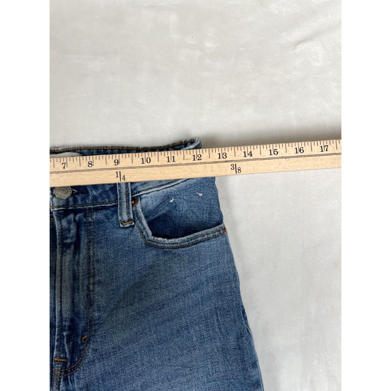 Abercrombie & Fitch Abercrombie & Fitch Skinny High Rise Jeans Womens 25 0S Short Blue Distressed Size 42" / US 20 - 5 Thumbnail