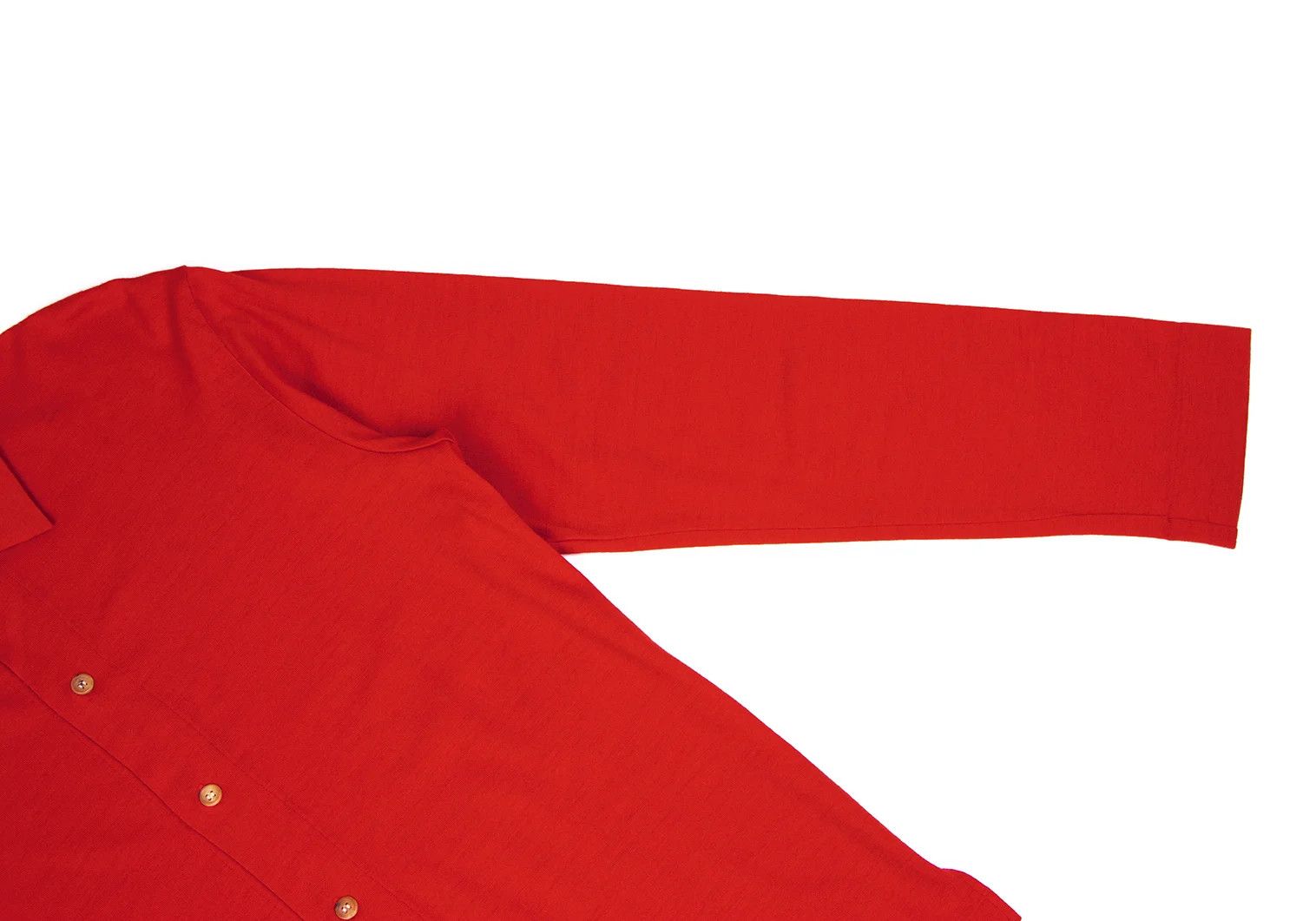 Yohji Yamamoto Yohji Yamamoto Wool Knit Shirt Red 3 Size US L / EU 52-54 / 3 - 4 Thumbnail