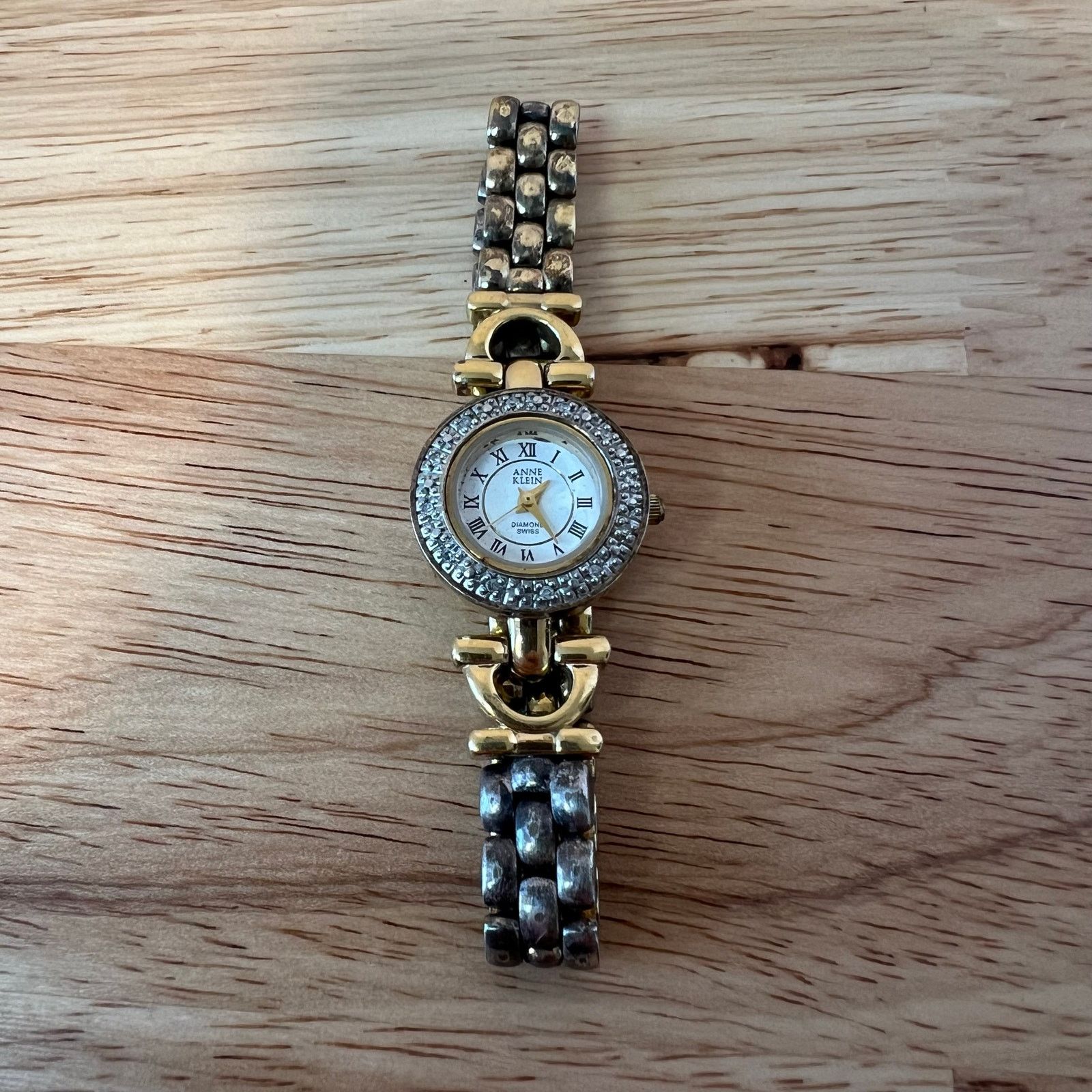 Anne Klein Anne Klein Diamond Swiss Watch Two-Tone Gold Silver Crystal Size ONE SIZE - 7 Thumbnail